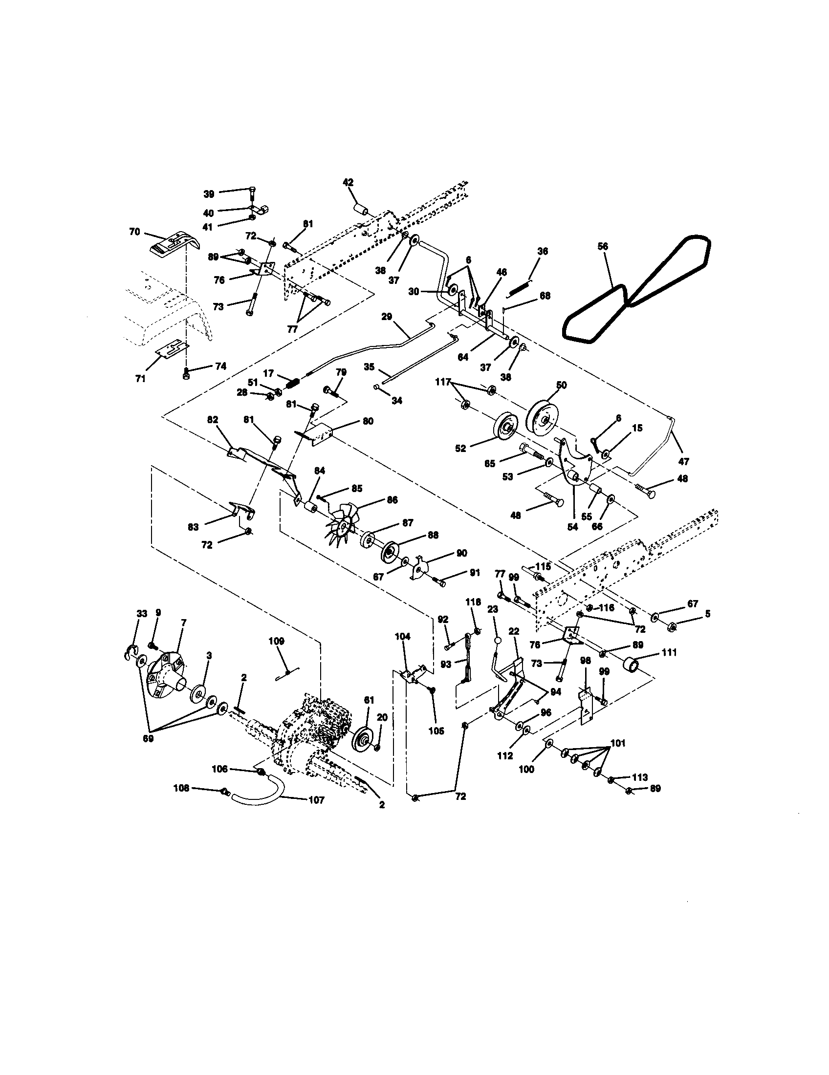 Craftsman 917273080 ground drive diagram