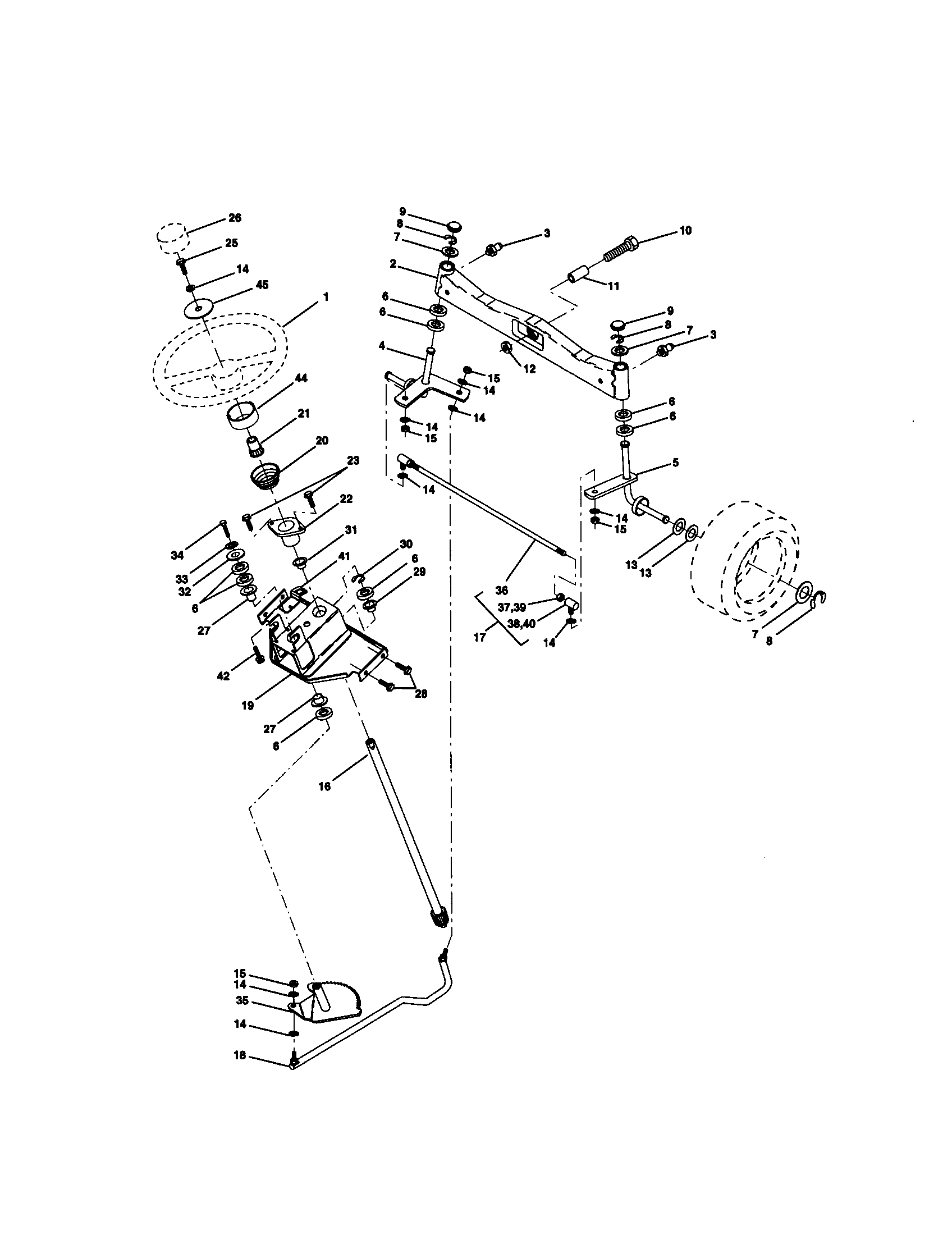 Craftsman 917273080 steering diagram