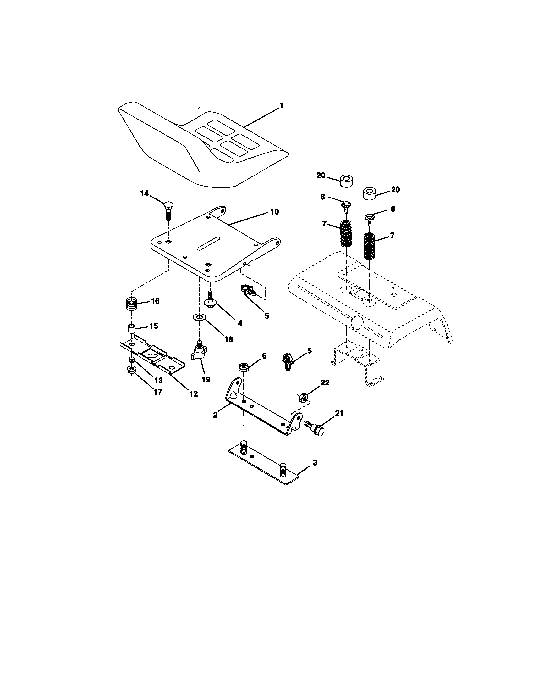 Craftsman 917273080 seat assembly diagram