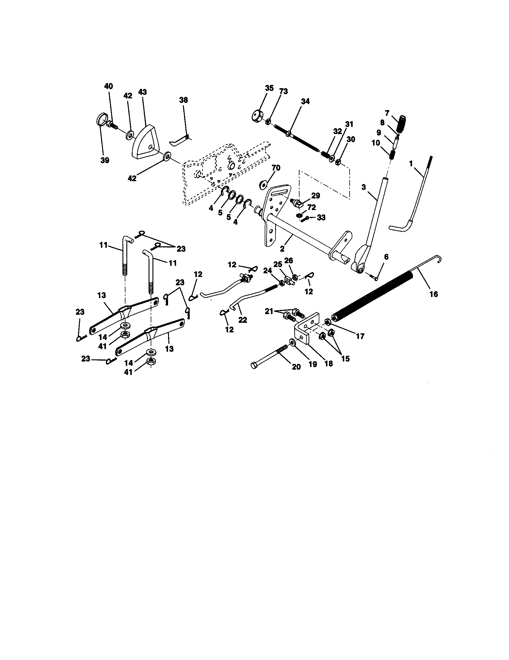 Craftsman 917273080 lift assembly diagram