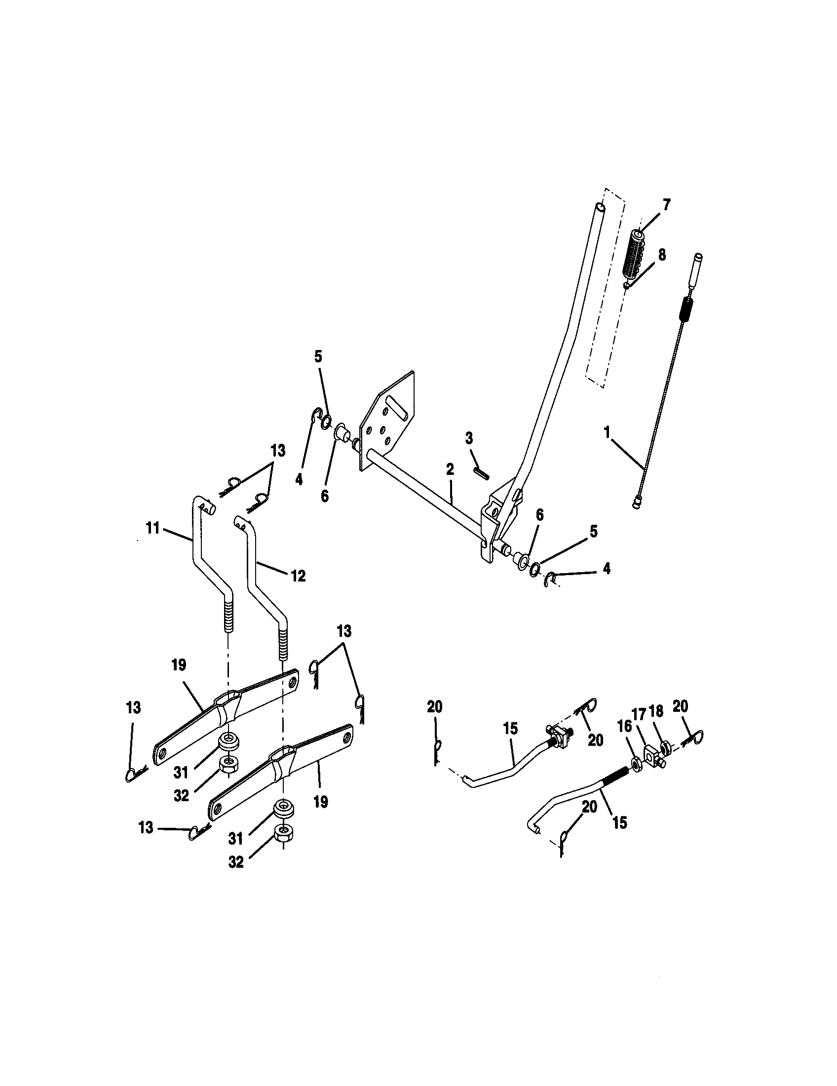 Craftsman 917270912 lift assembly diagram