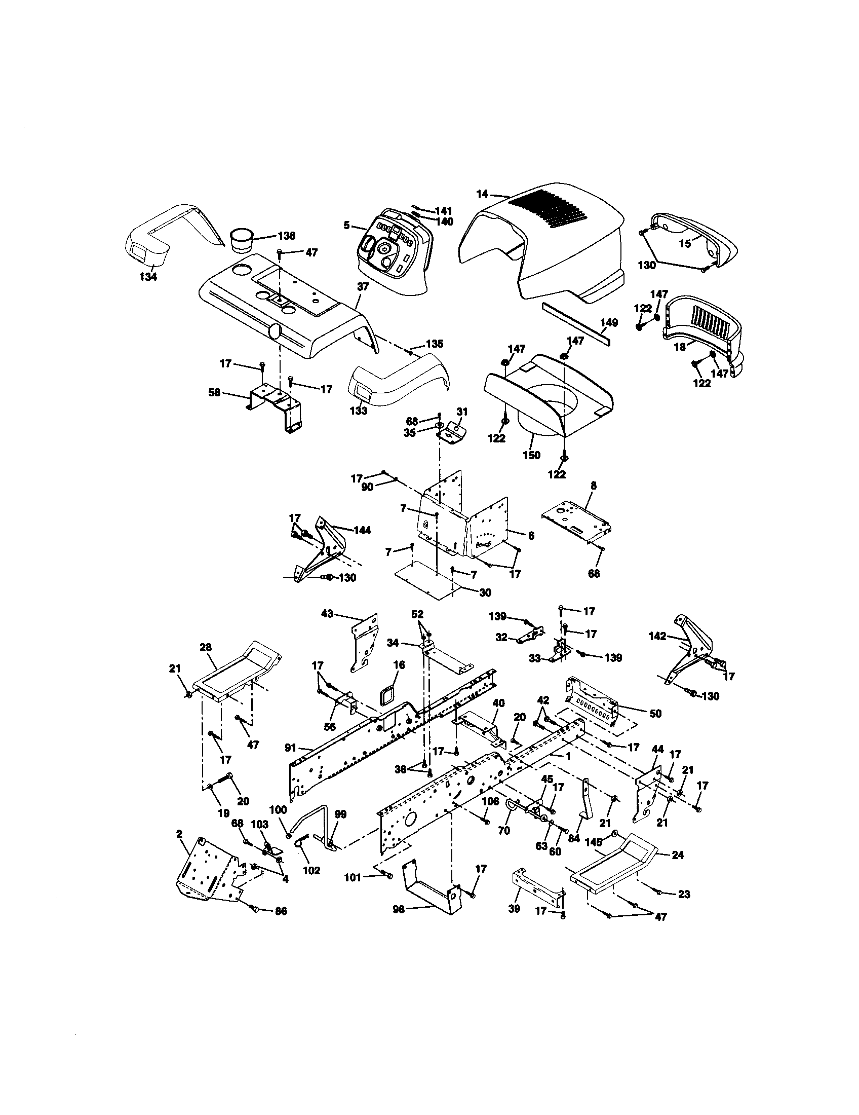 Craftsman 917273322 chassis and enclosures diagram