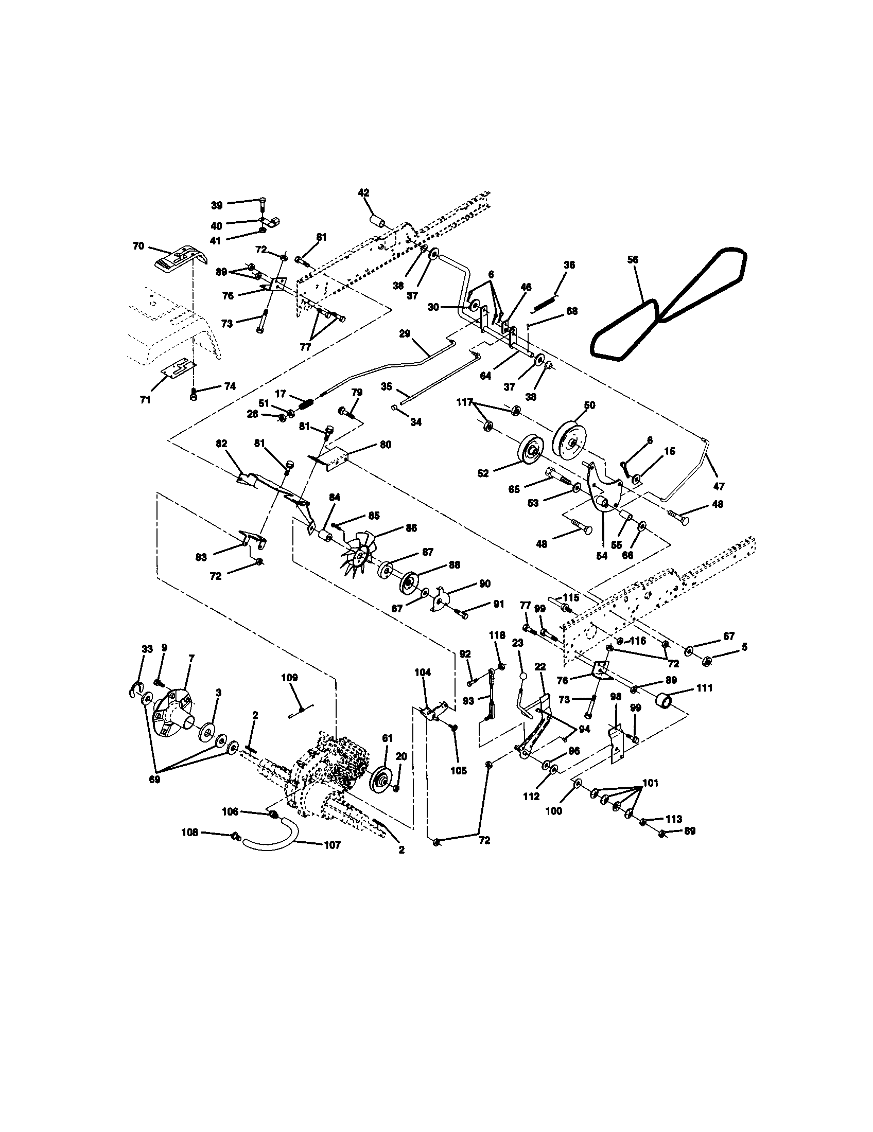 Craftsman 917273322 ground drive diagram