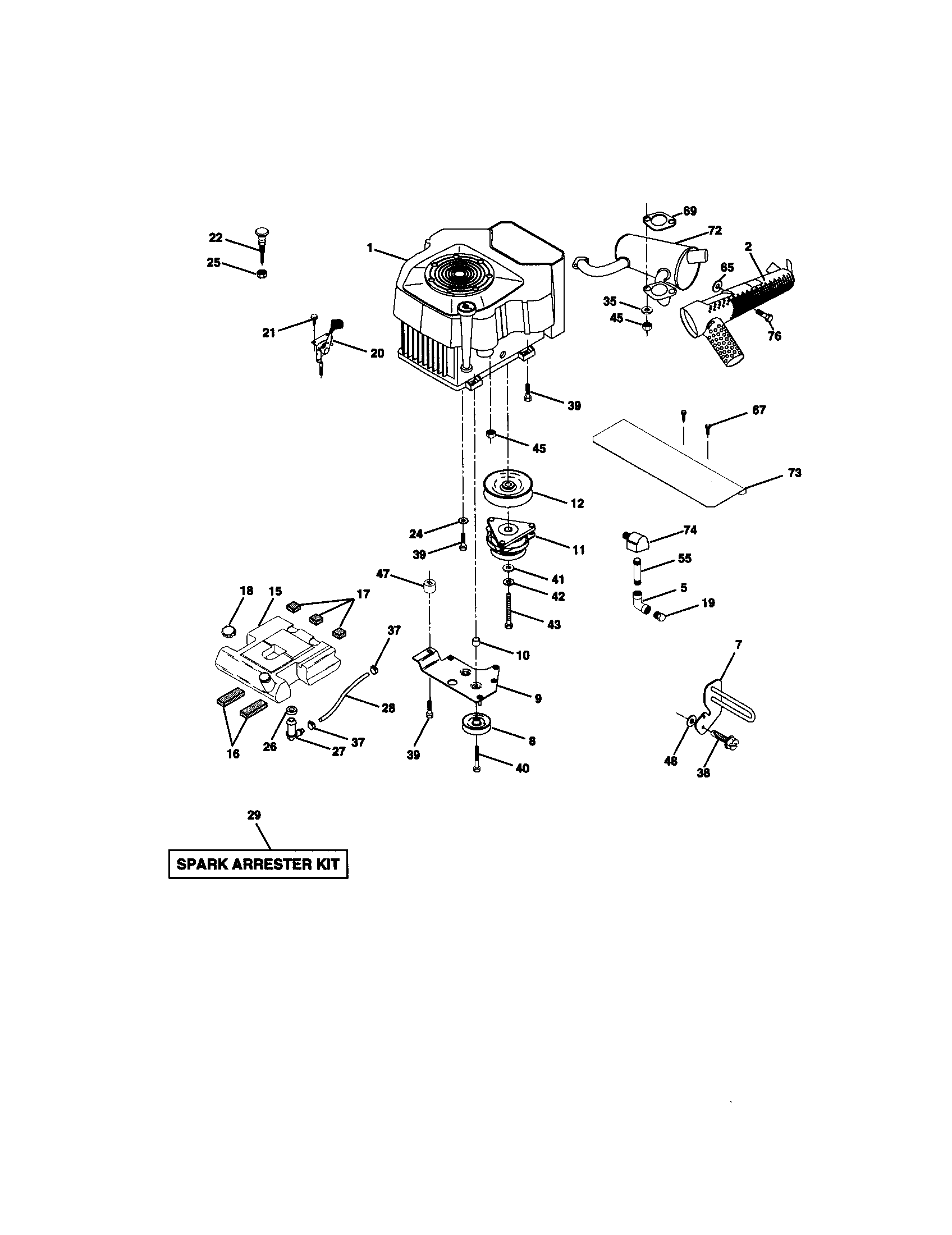 Craftsman 917273322 engine diagram