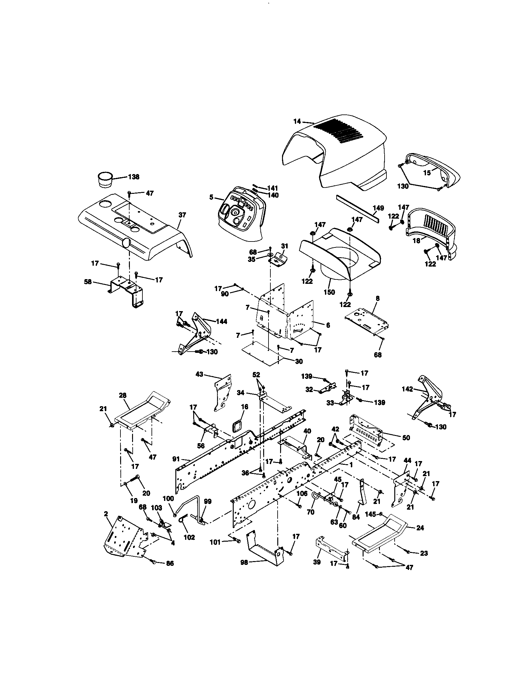 Craftsman 917273222 chassis and enclosures diagram