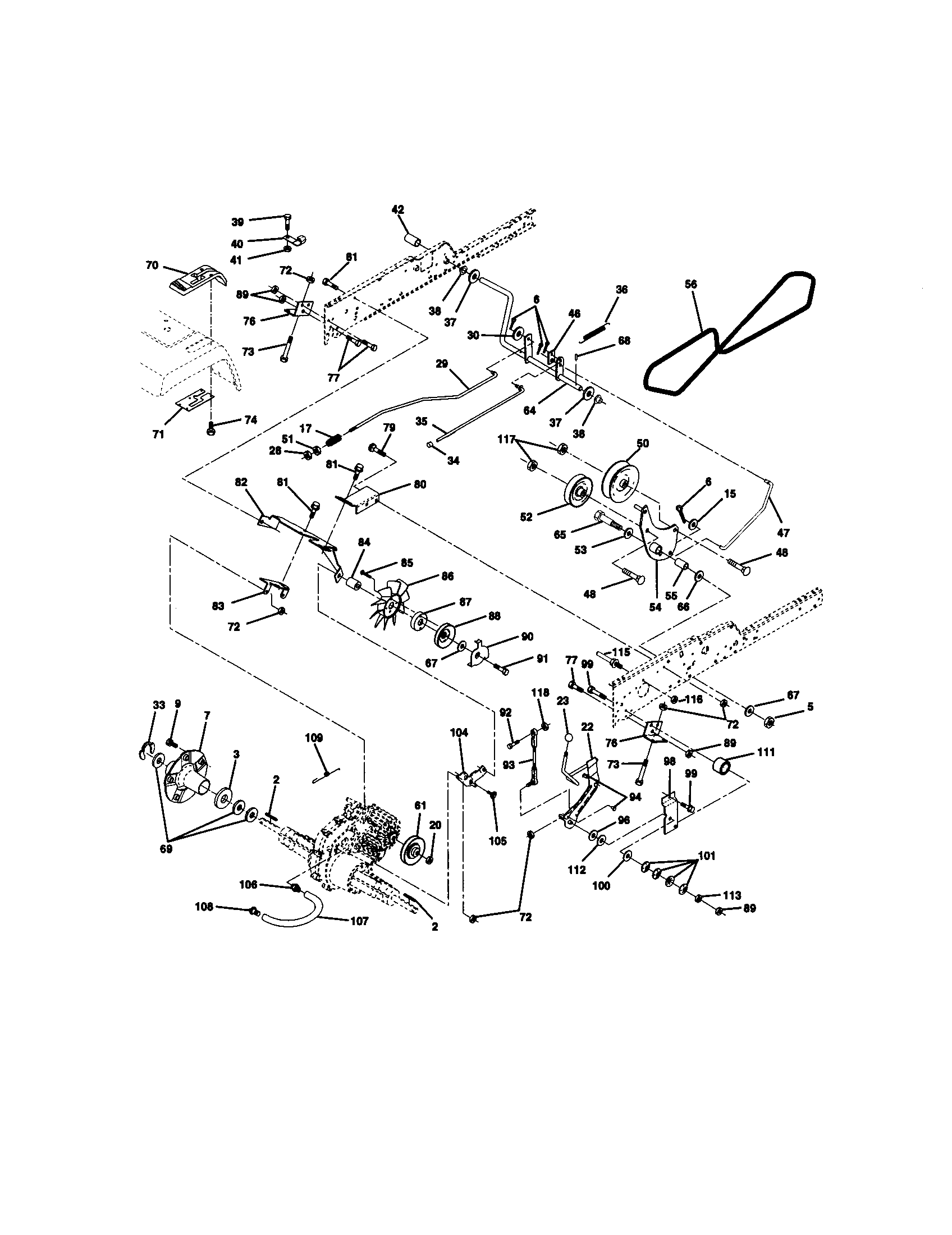 Craftsman 917273222 ground drive diagram