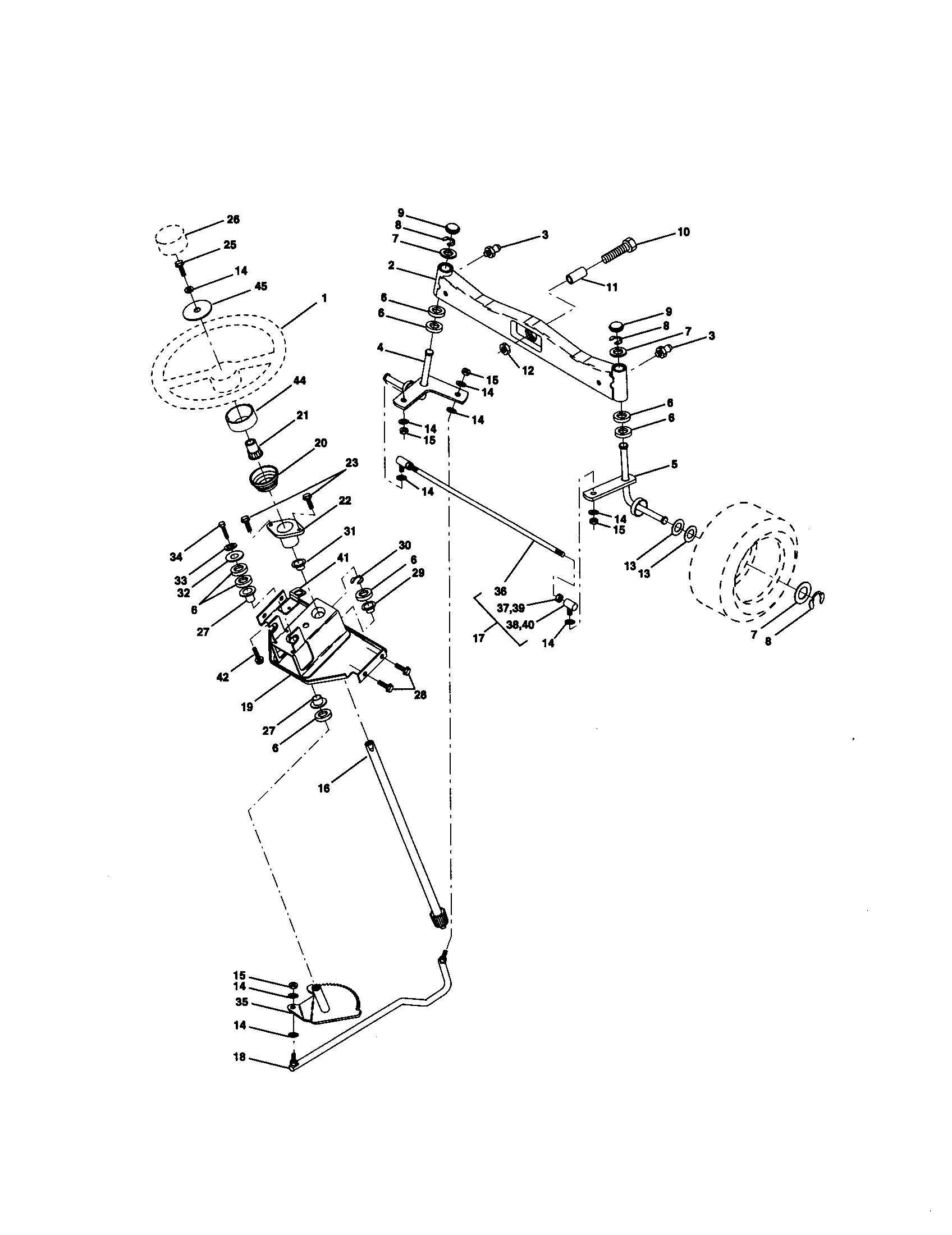 Craftsman 917273222 steering diagram