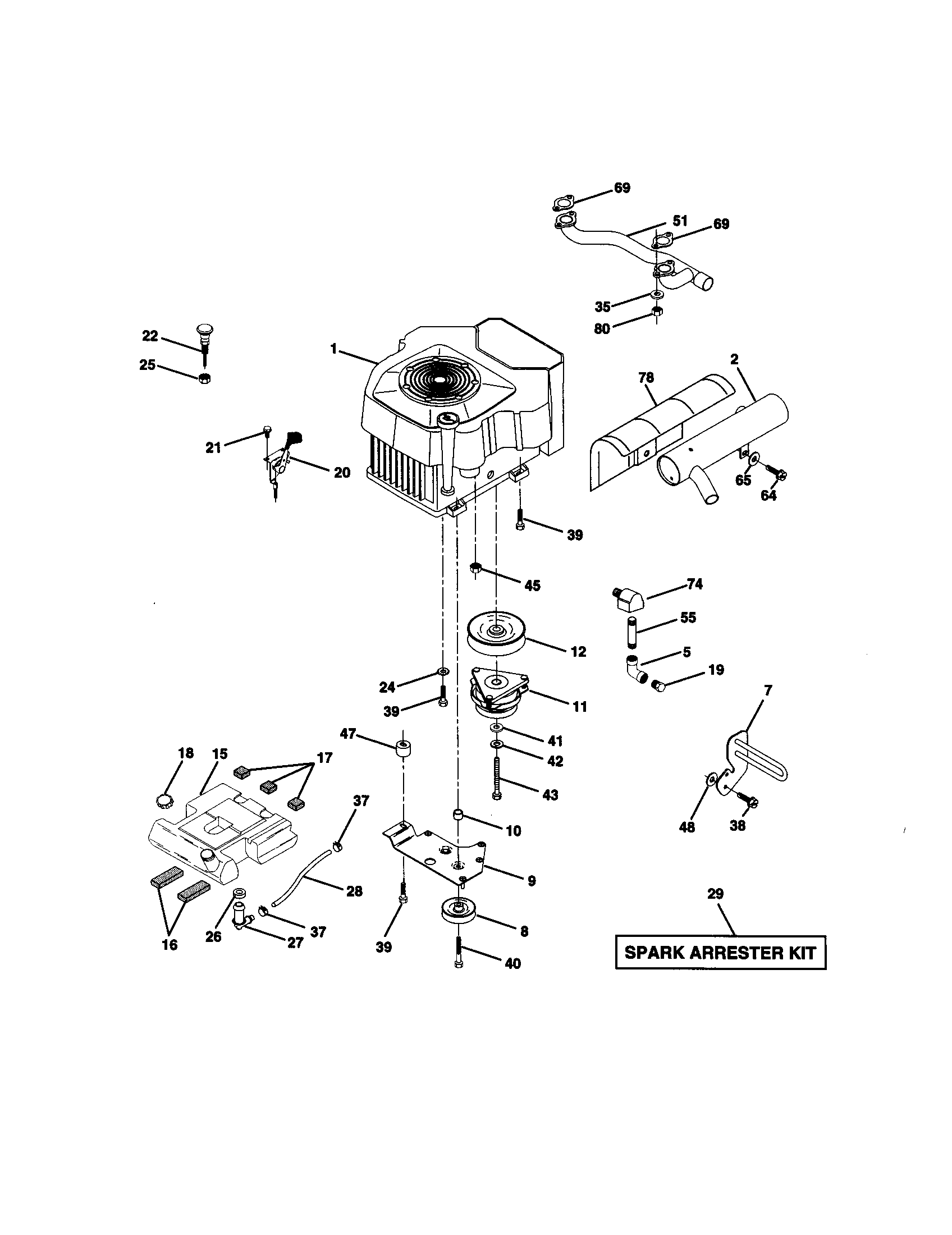 Craftsman 917273222 engine diagram
