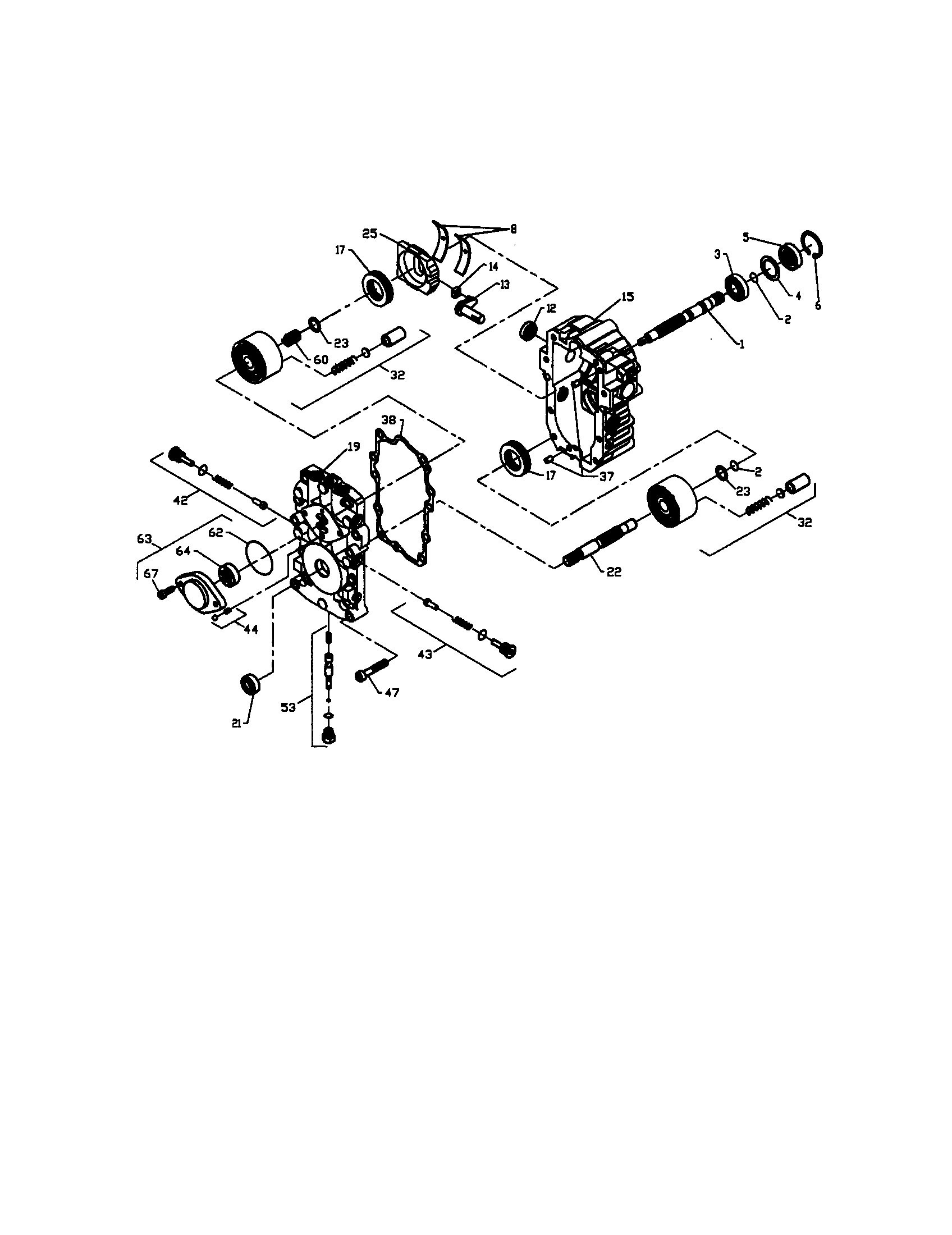 Craftsman 917273222 transaxle pump diagram
