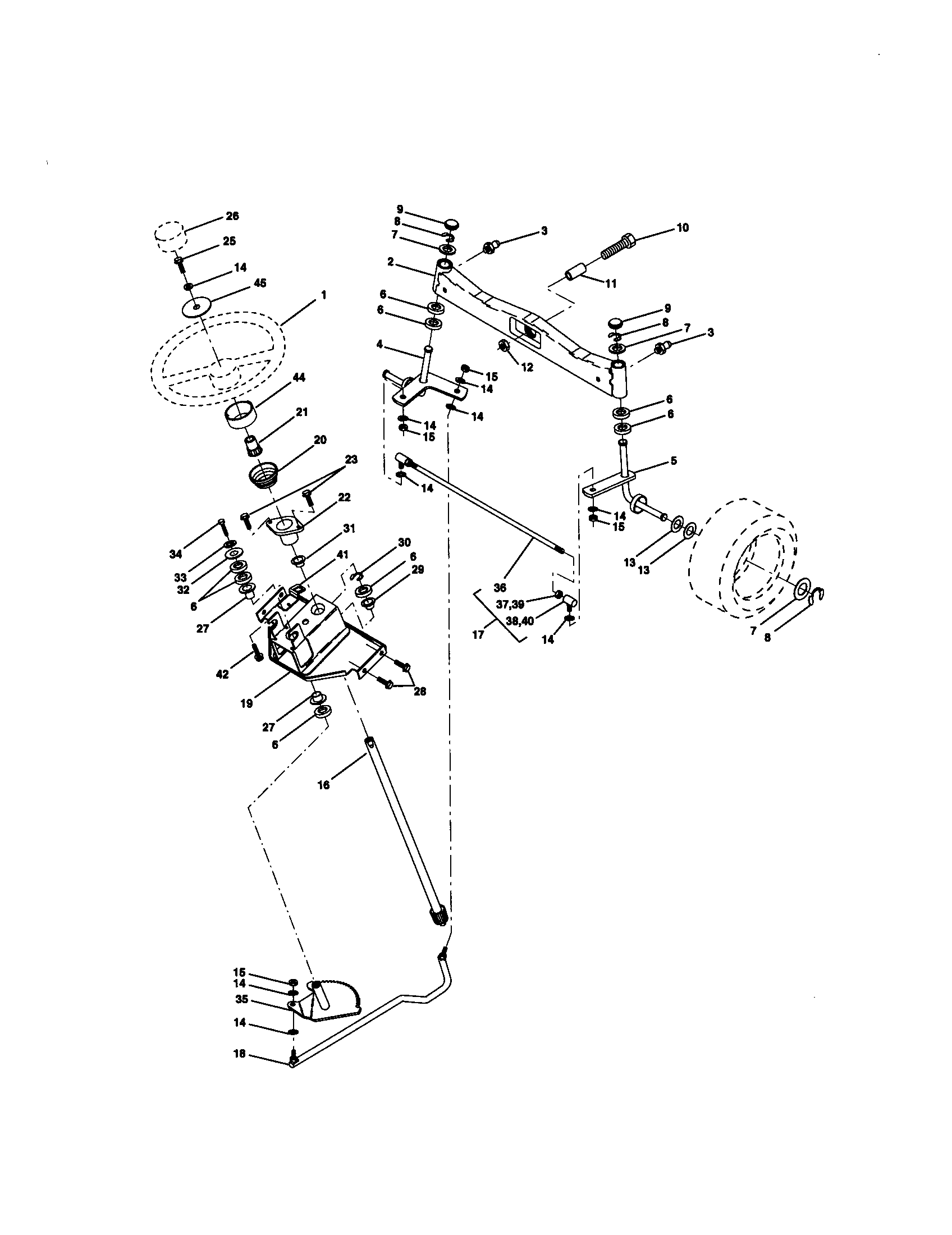Craftsman 917273100 steering diagram
