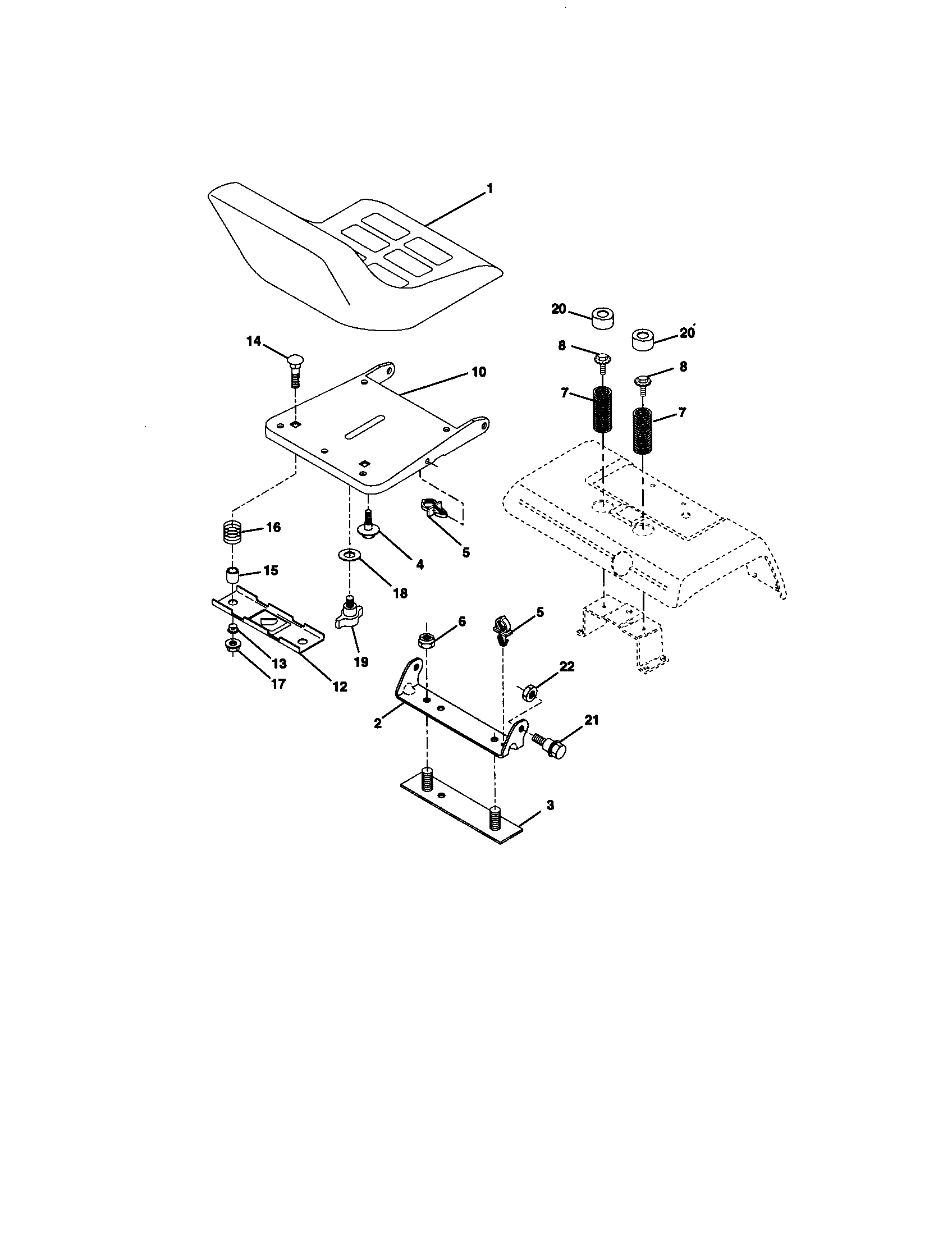 Craftsman 917273100 seat assembly diagram