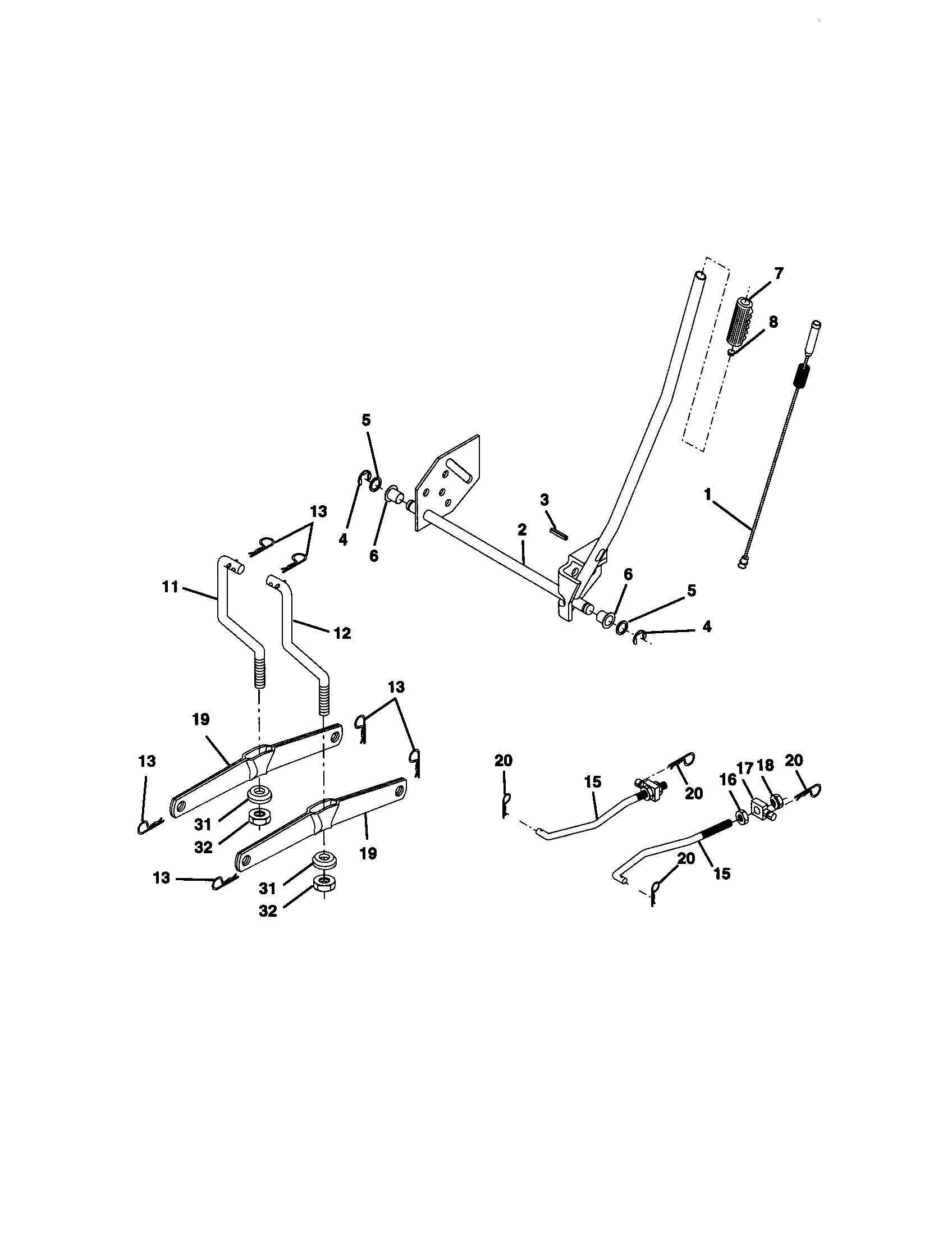 Craftsman 917270662 lift assembly diagram