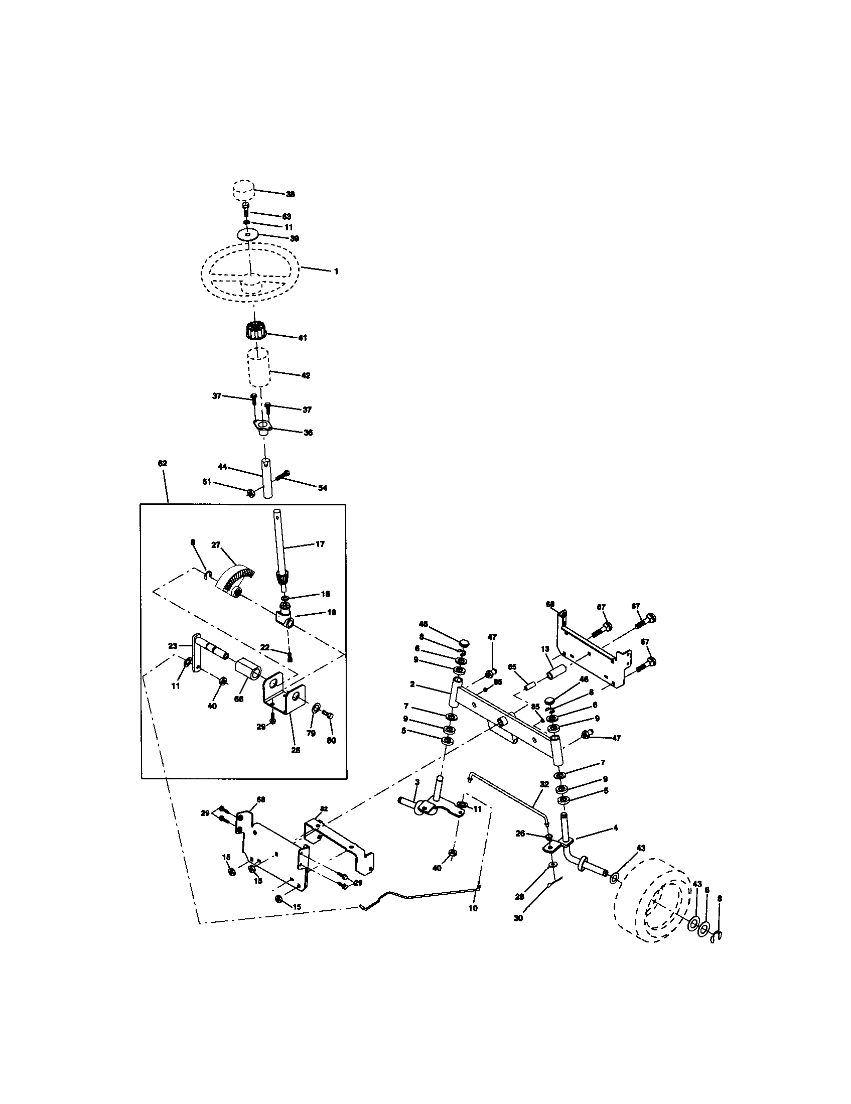 Craftsman 917270531 steering diagram