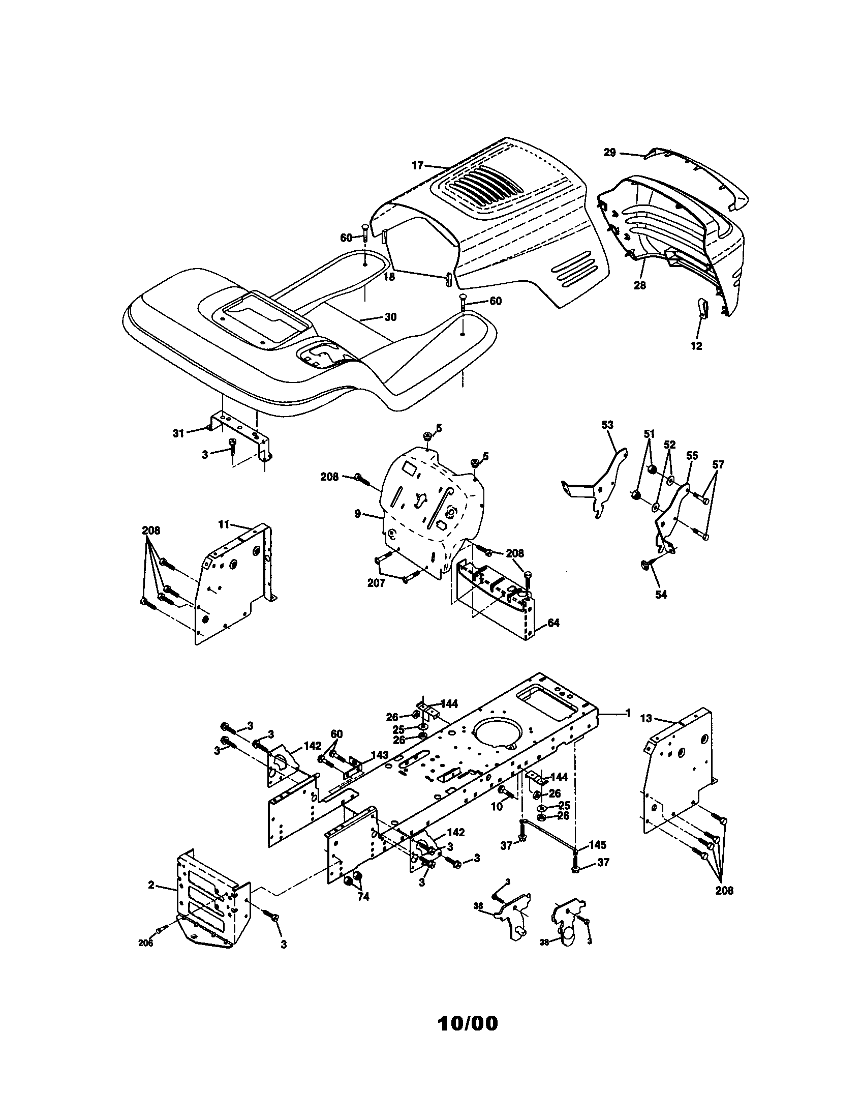 Craftsman 917270653 chassis and enclosures diagram