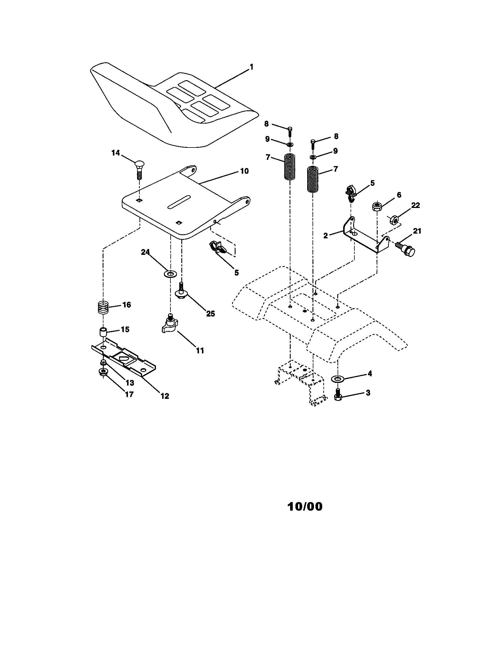 Craftsman 917270653 seat assembly diagram