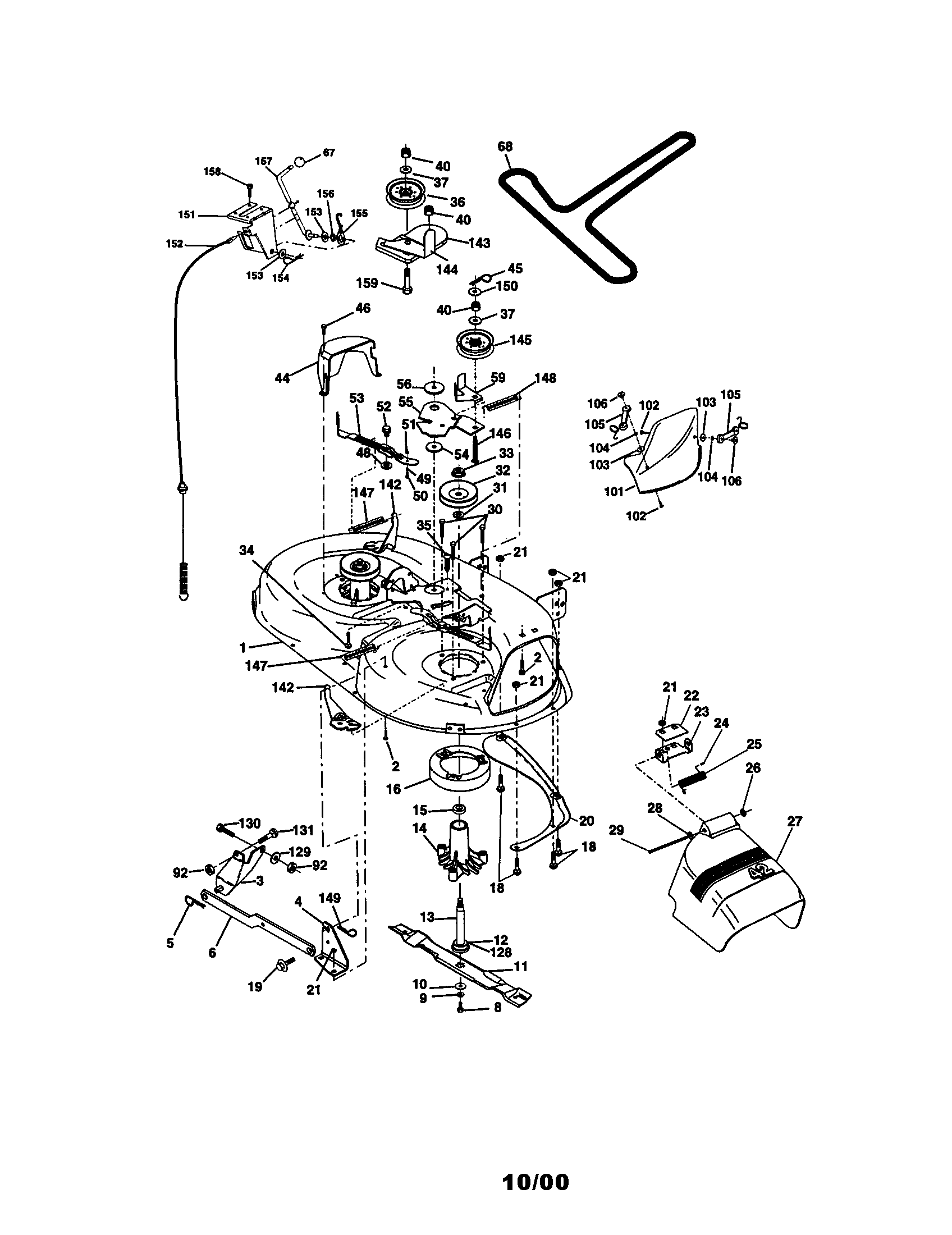 Craftsman 917270653 mower deck diagram