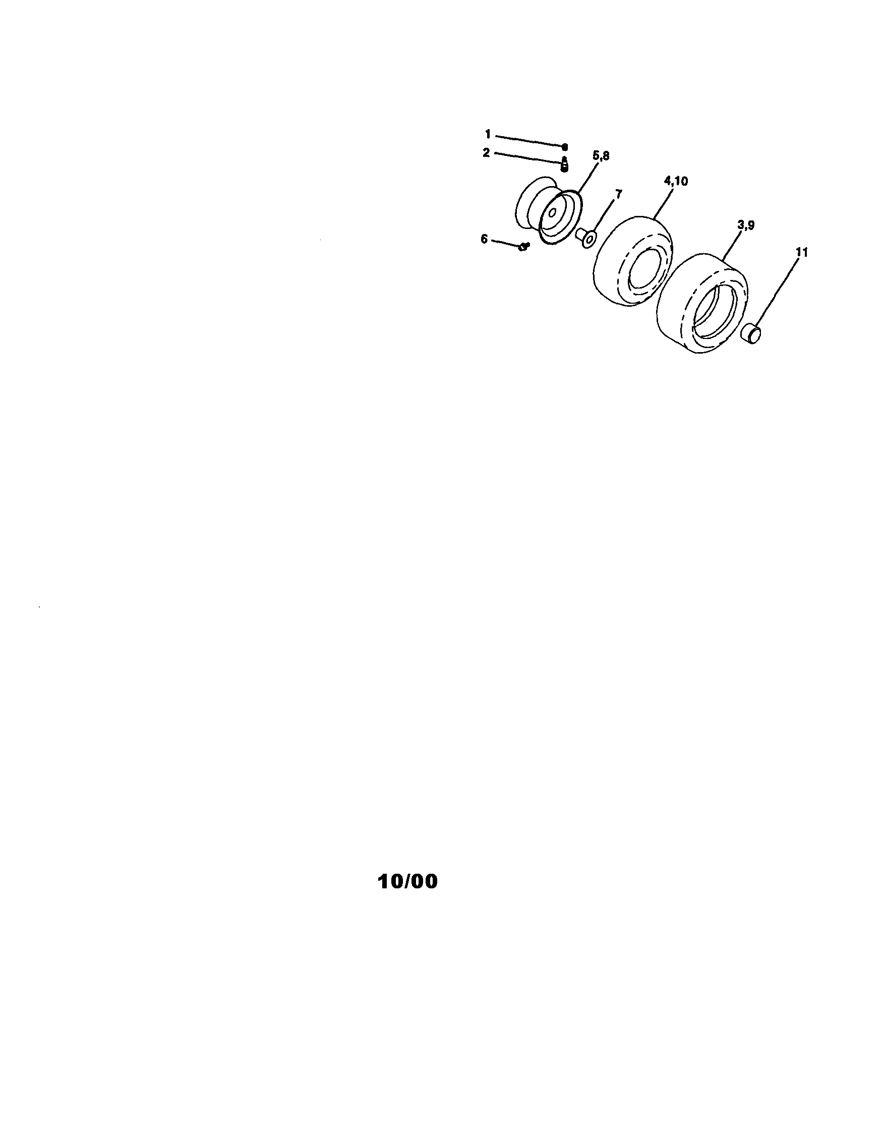 Craftsman 917270653 wheels and tires diagram