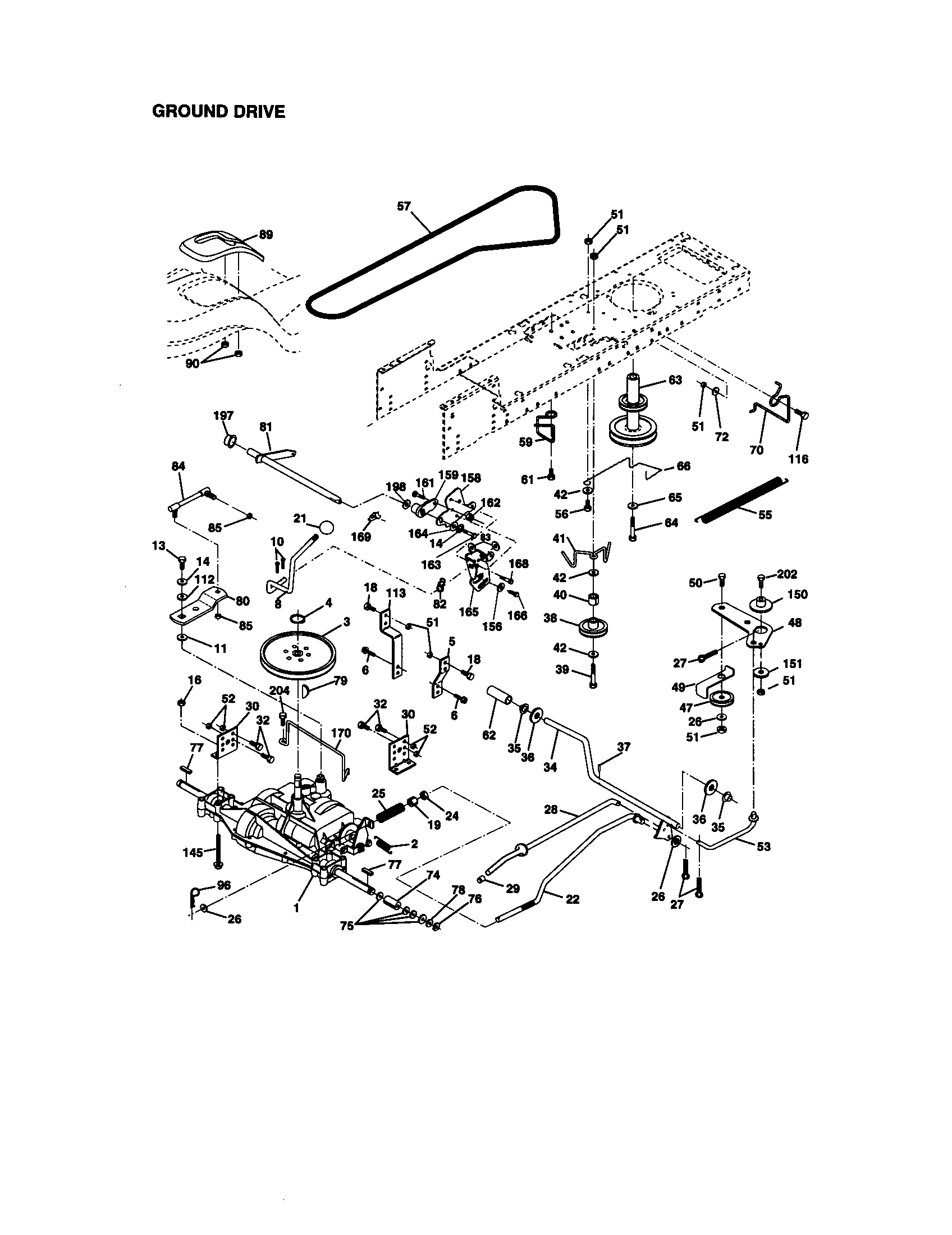 Craftsman 917270670 ground drive diagram
