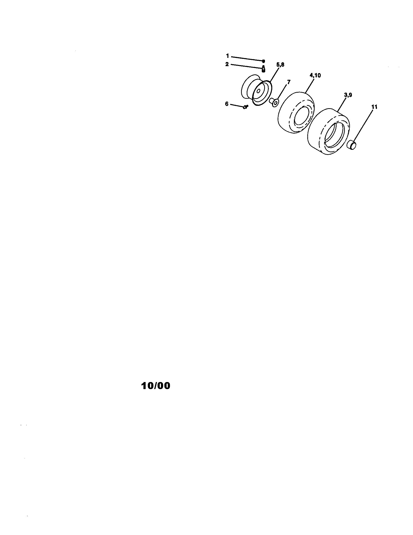 Craftsman 917270670 wheels and tires diagram