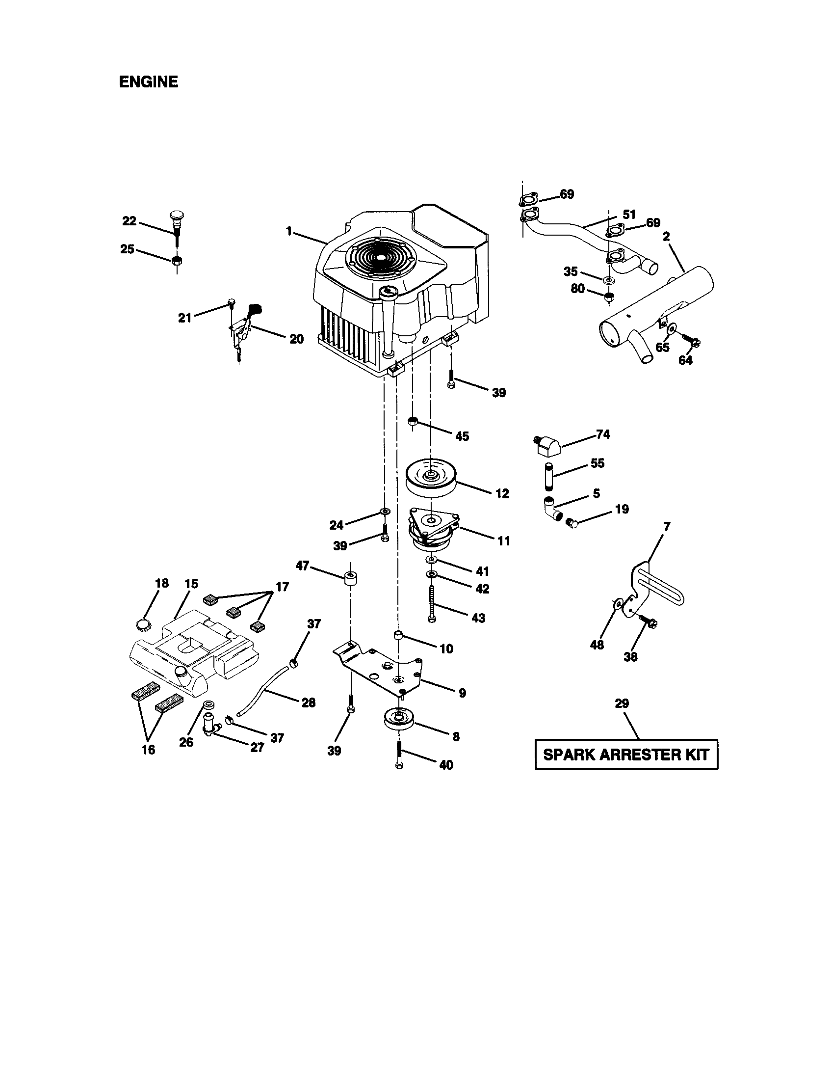Craftsman 917272960 engine diagram