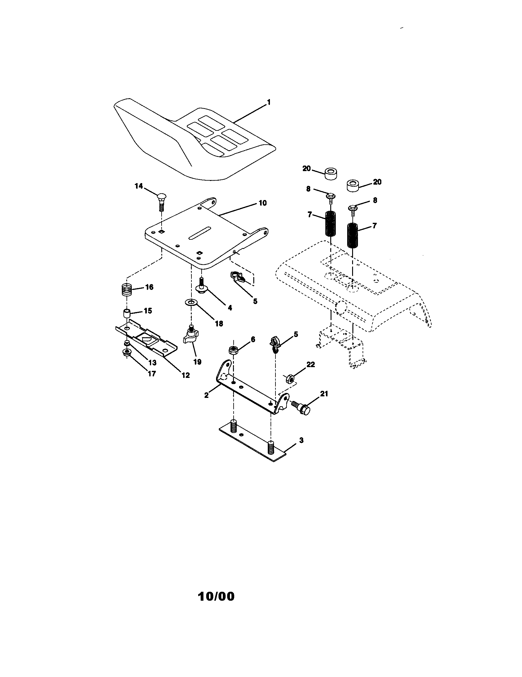 Craftsman 917272960 seat assembly diagram