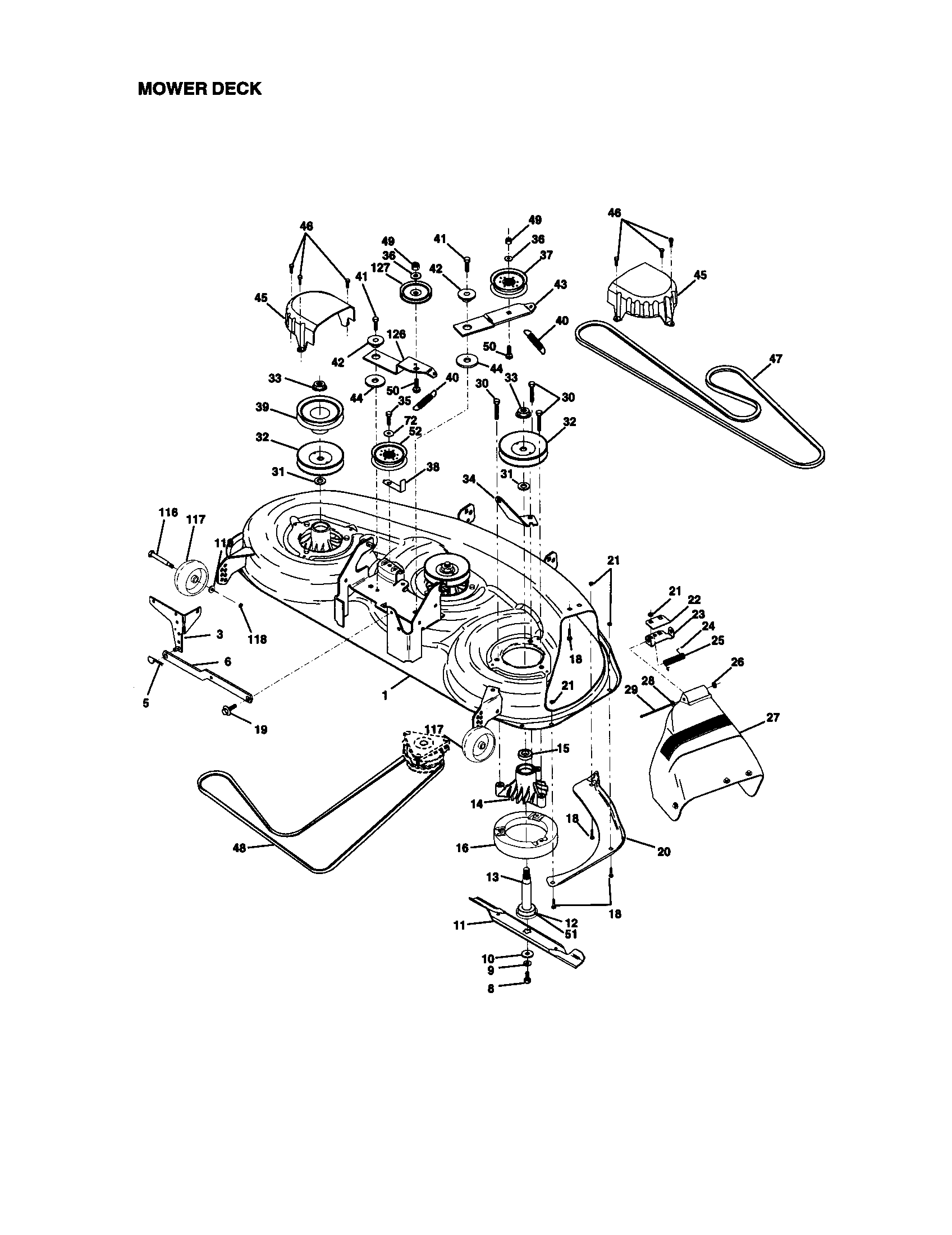 Craftsman 917272960 mower deck diagram