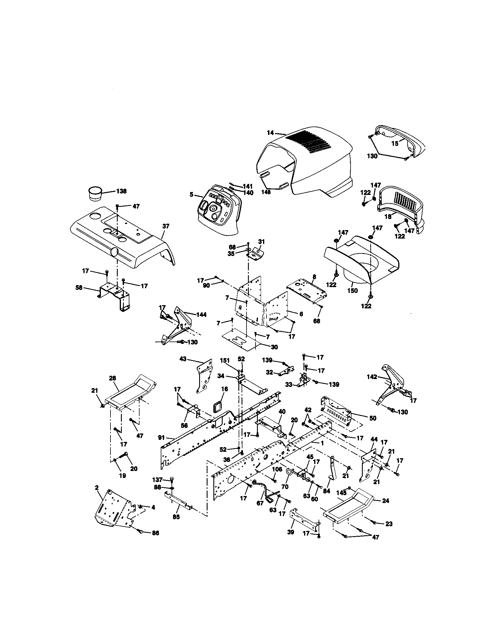 Craftsman 917273014 chassis and enclosures diagram