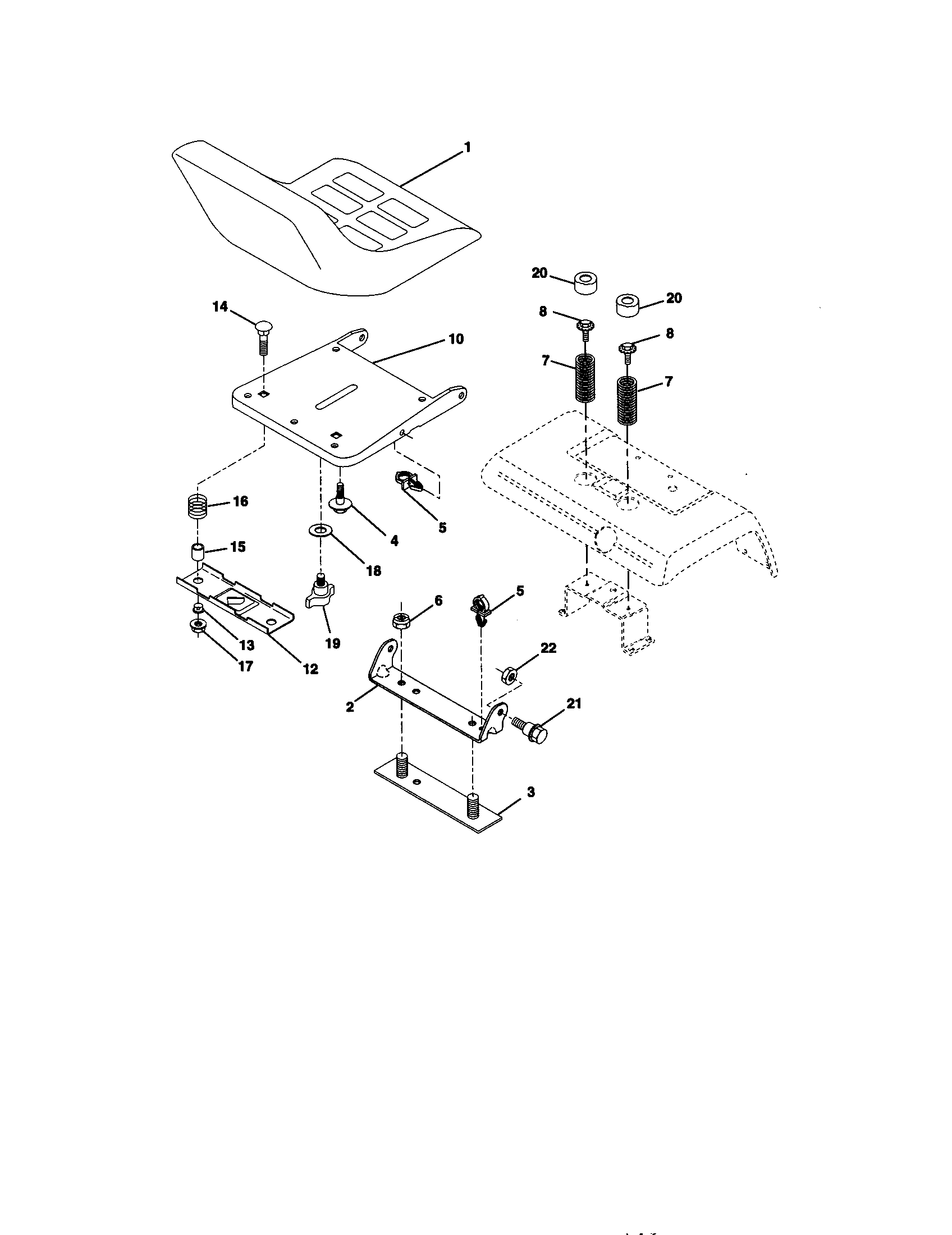 Craftsman 917273014 seat assembly diagram