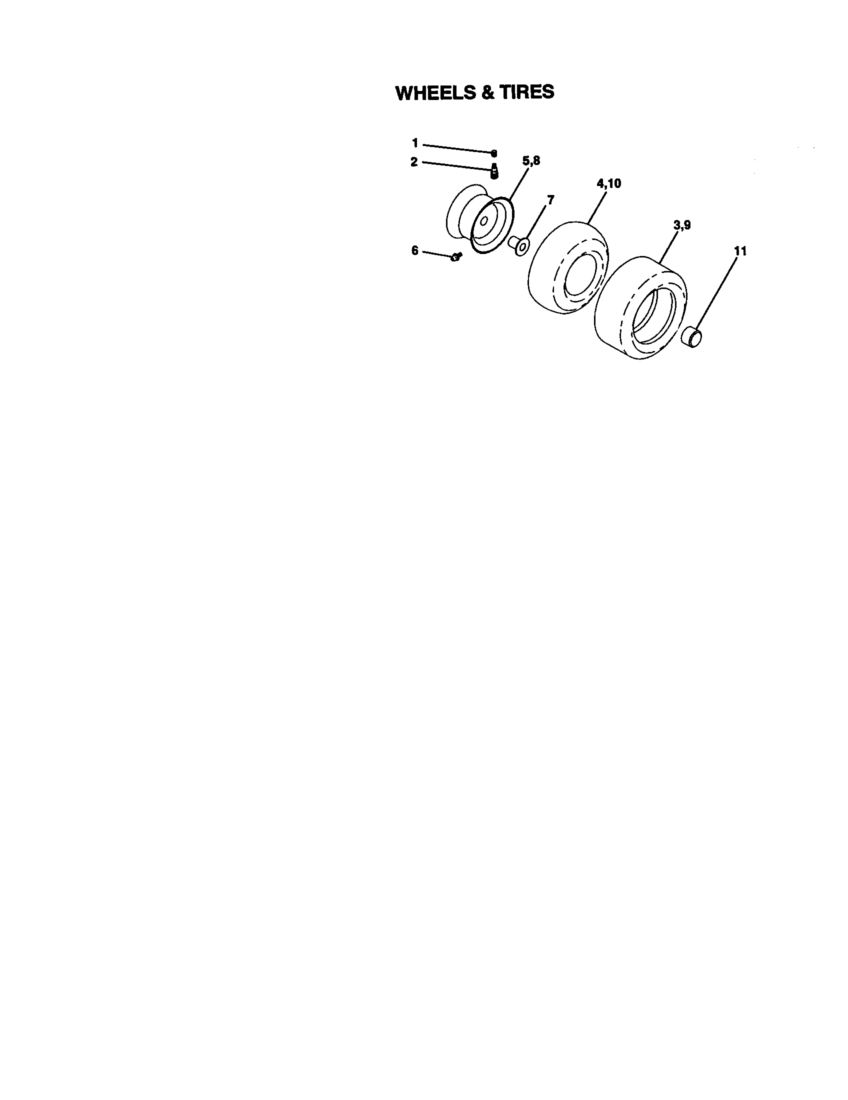 Craftsman 917271050 wheels and tires diagram