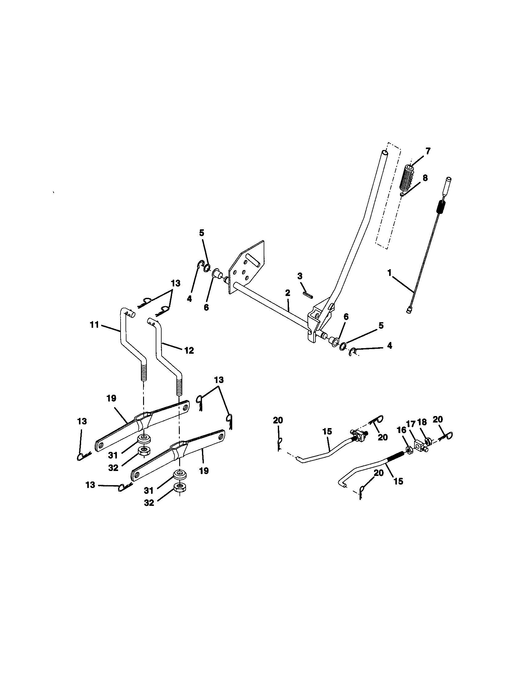 Craftsman 917271050 lift assembly diagram