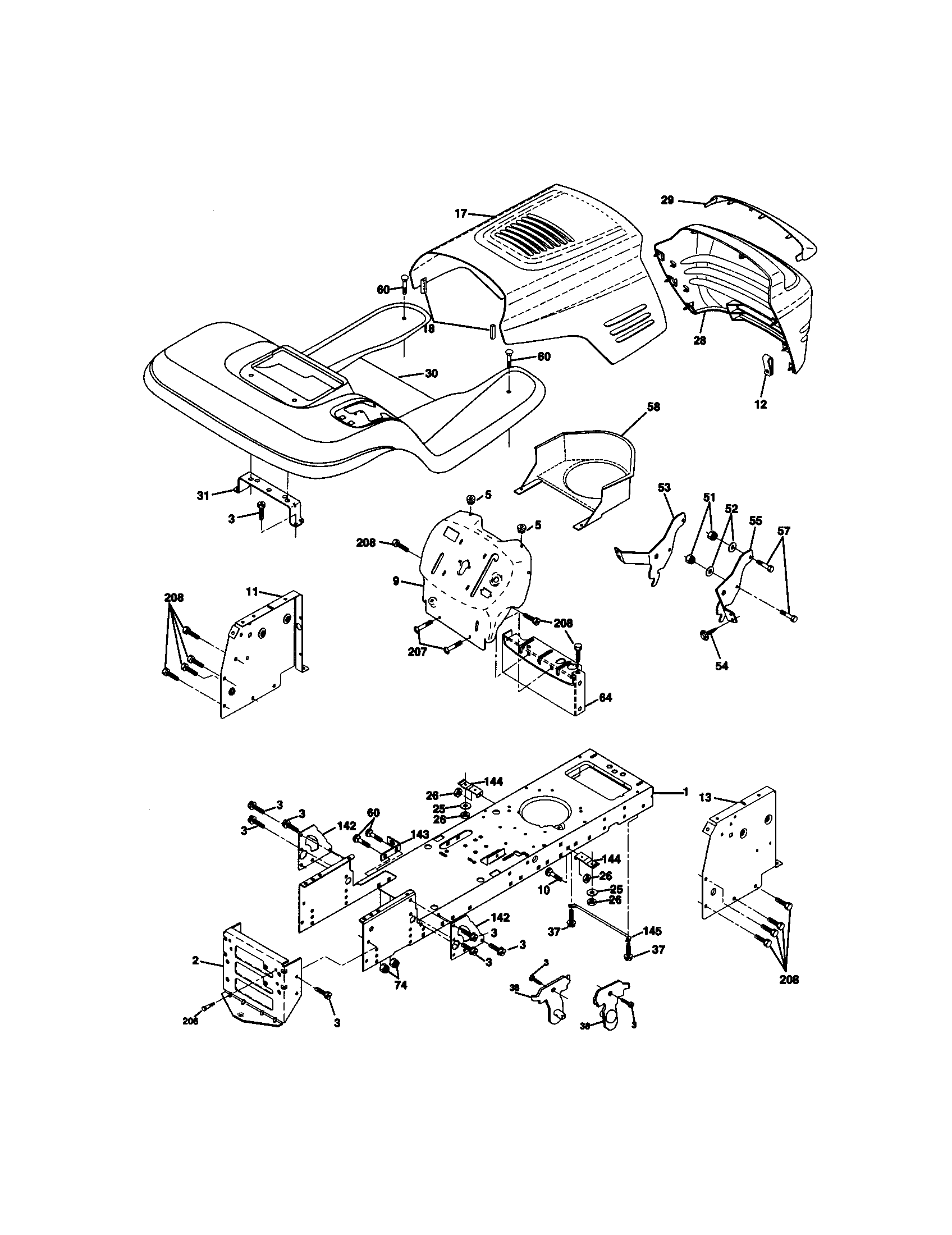 Craftsman 917271140 chassis diagram