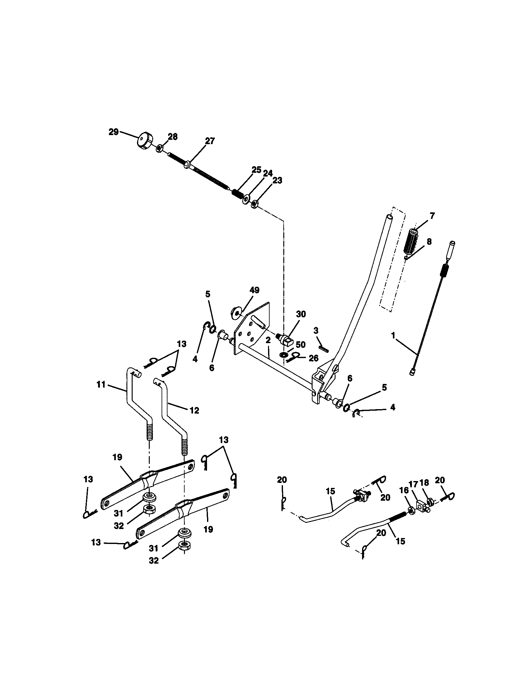 Craftsman 917271140 lift assembly diagram