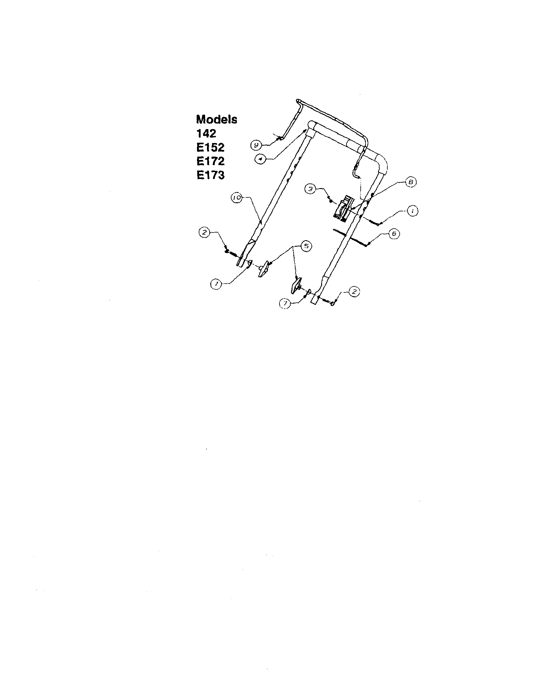MTD E151 body-lever control diagram