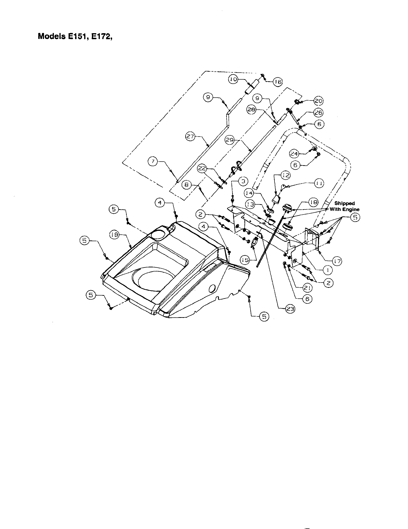 MTD E151 choke cover diagram
