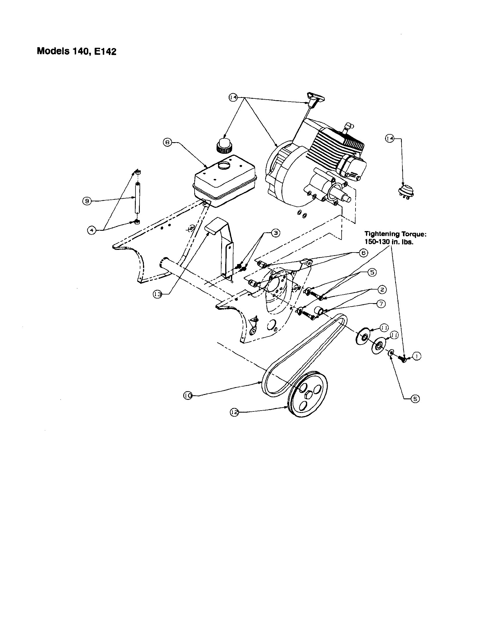 MTD E151 fuel tank diagram