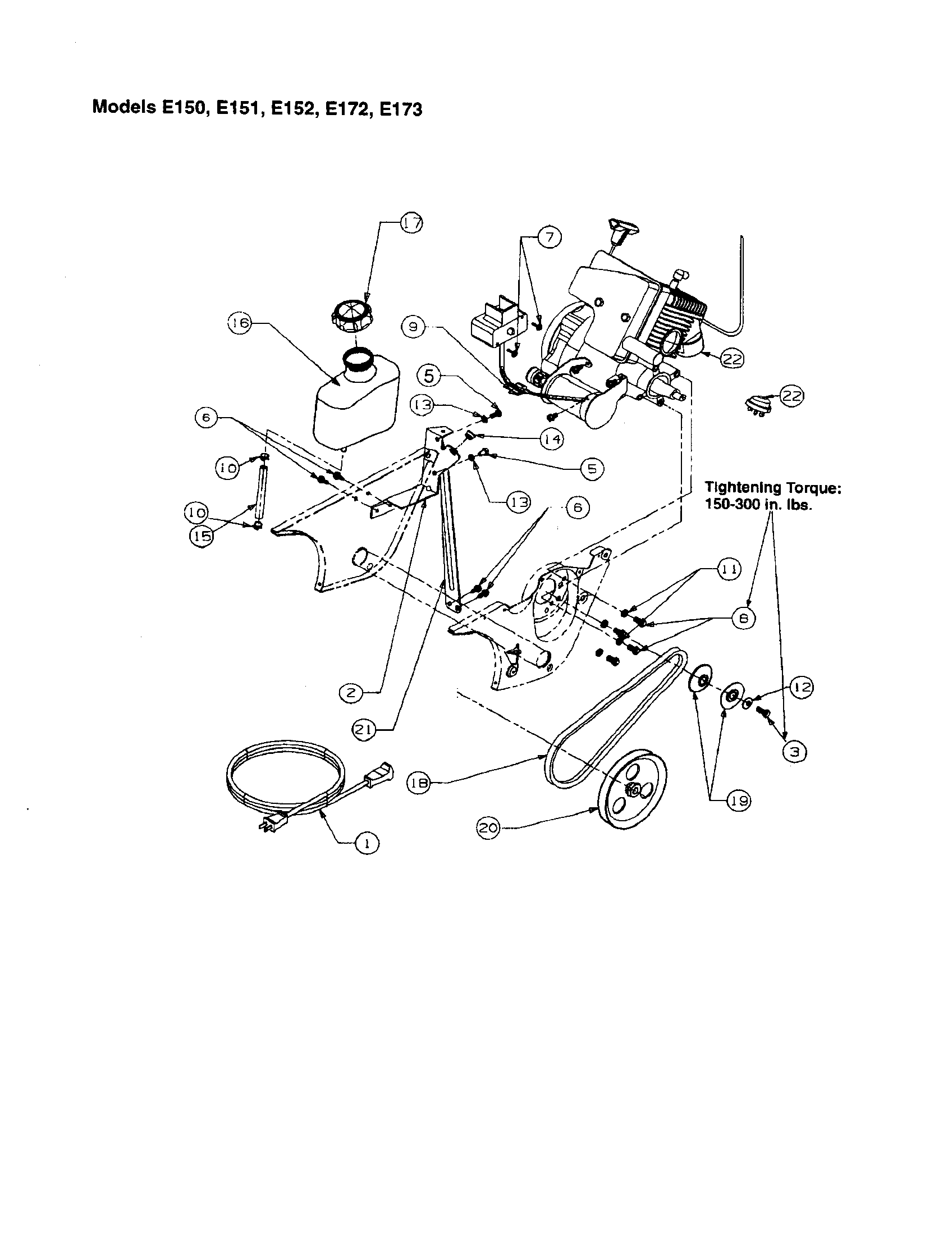 MTD E151 2 qt. fuel tank diagram