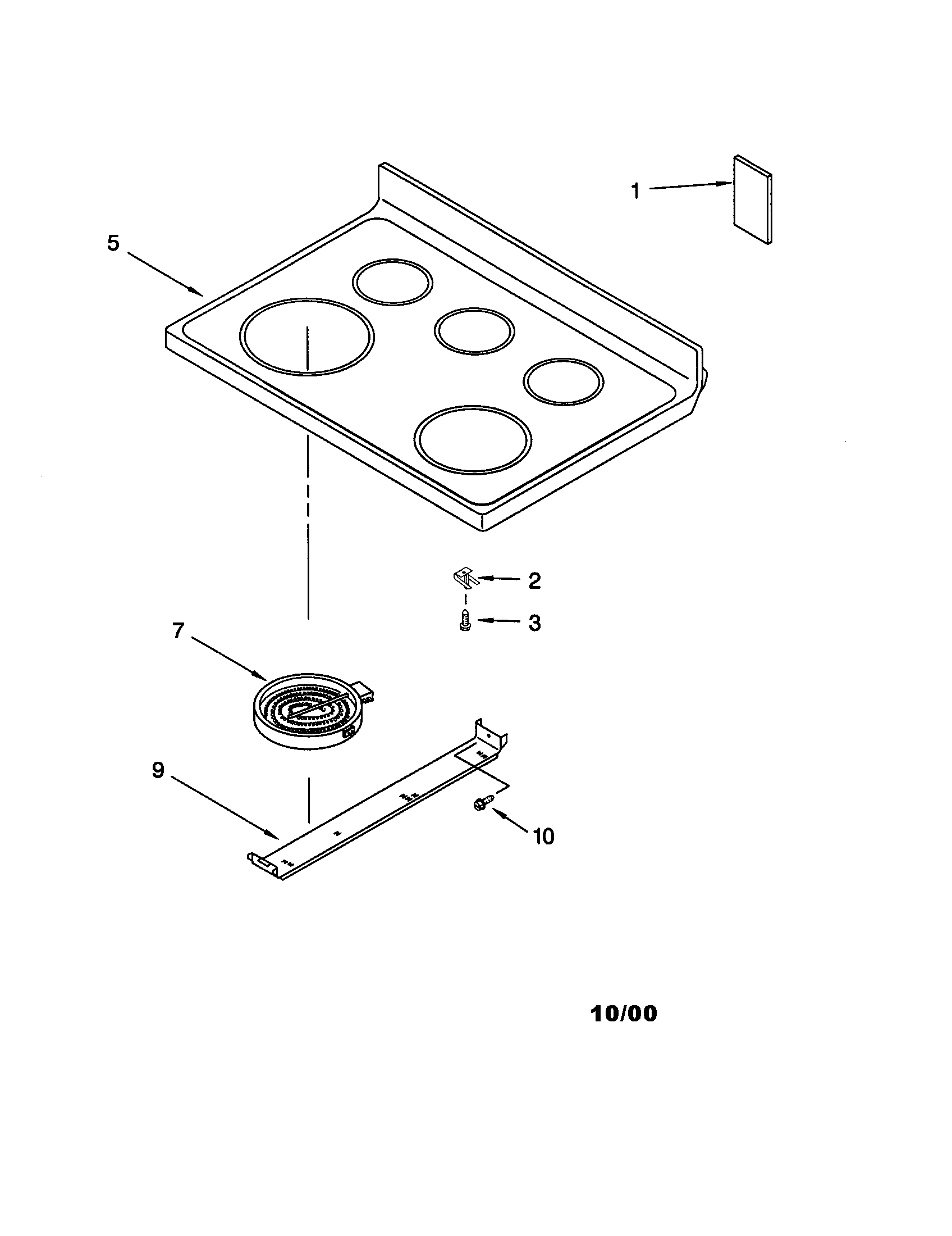 Kenmore 66595776891 cooktop diagram
