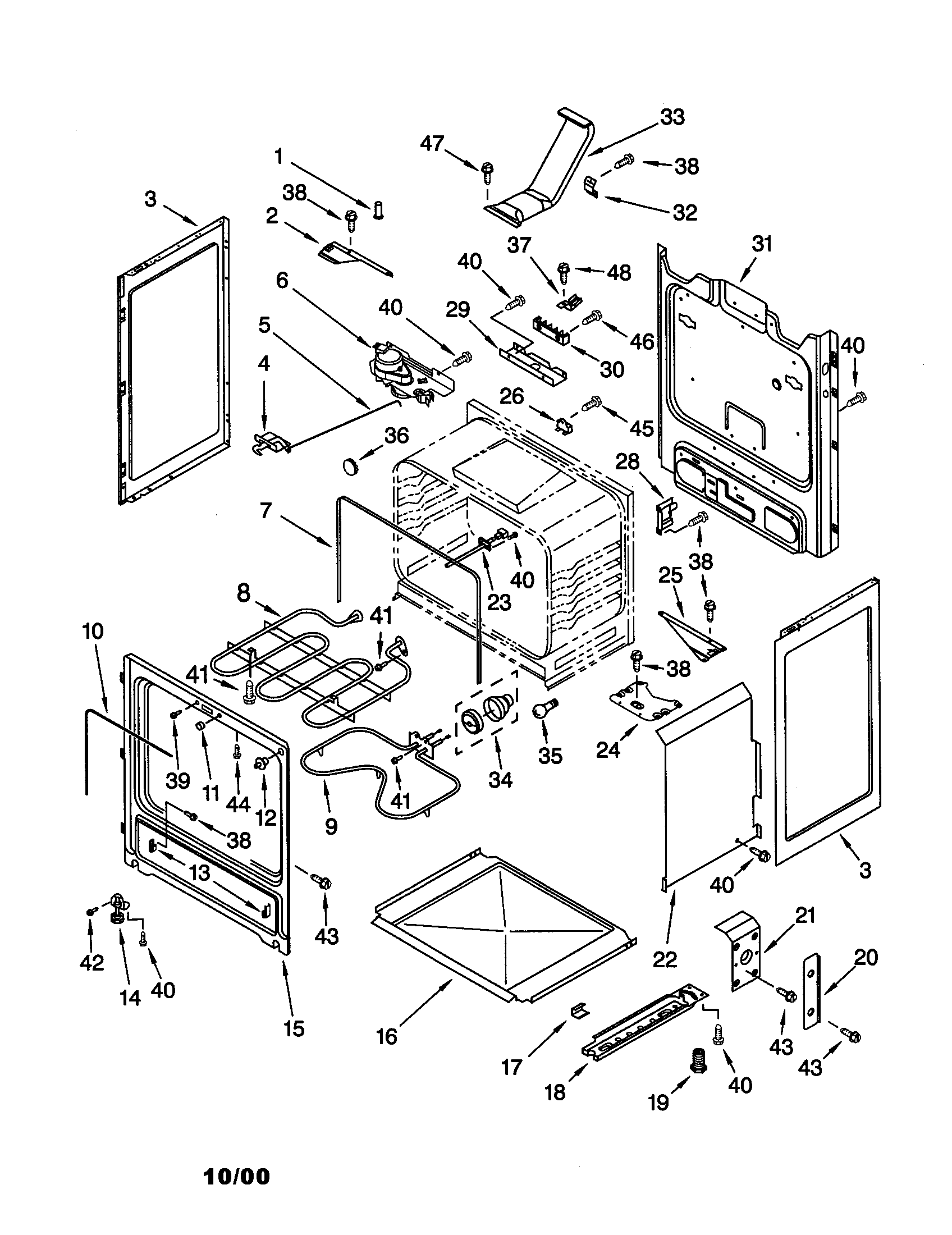 Kenmore 66595776891 chassis diagram