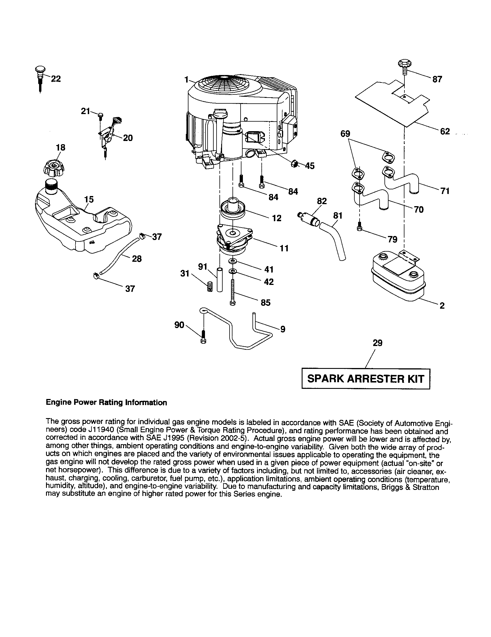 Craftsman 917256960 engine diagram