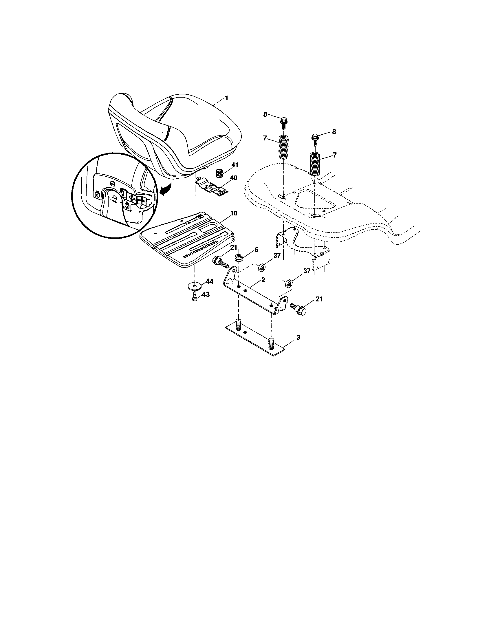 Craftsman 917256960 seat diagram