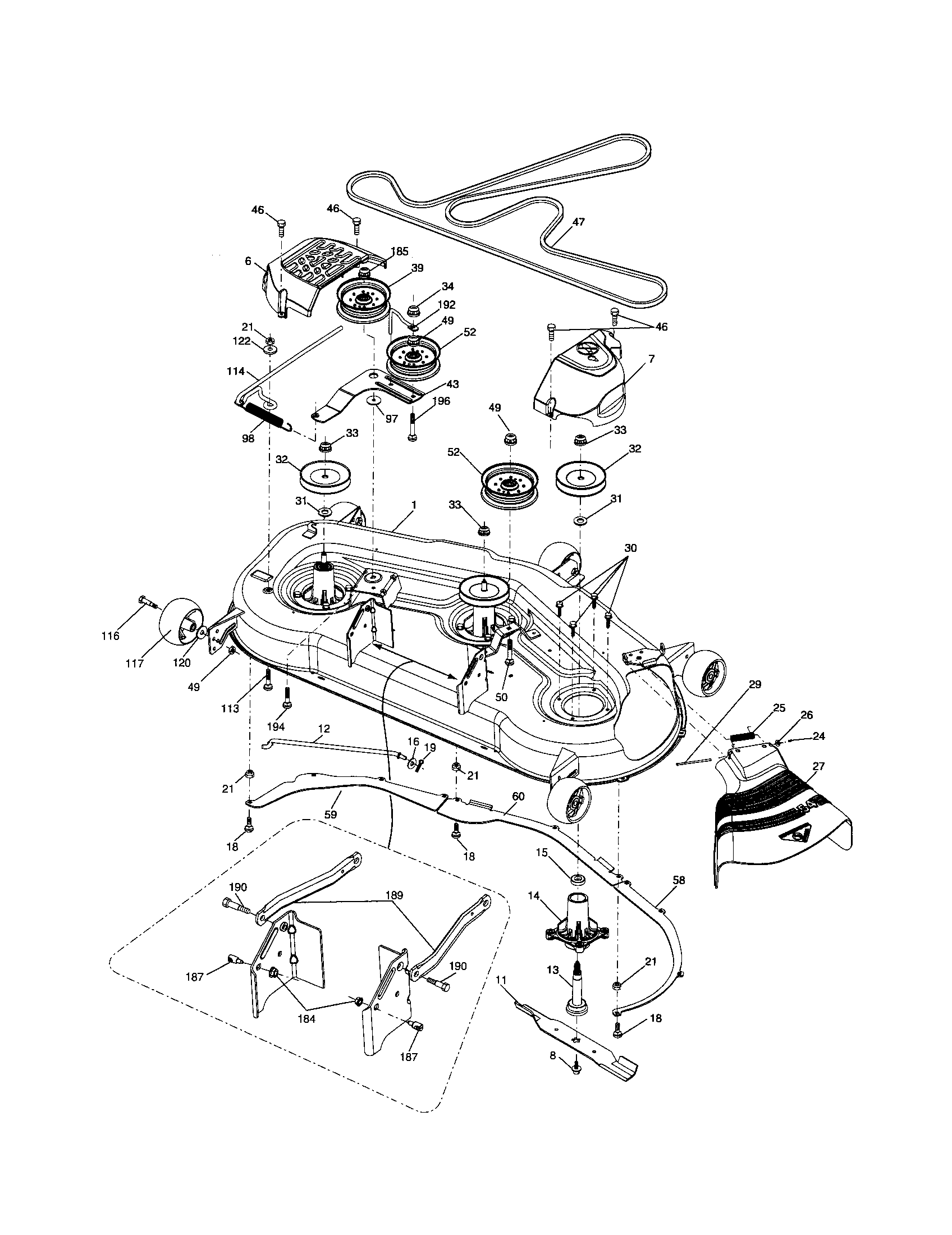 Craftsman 917256960 mower diagram