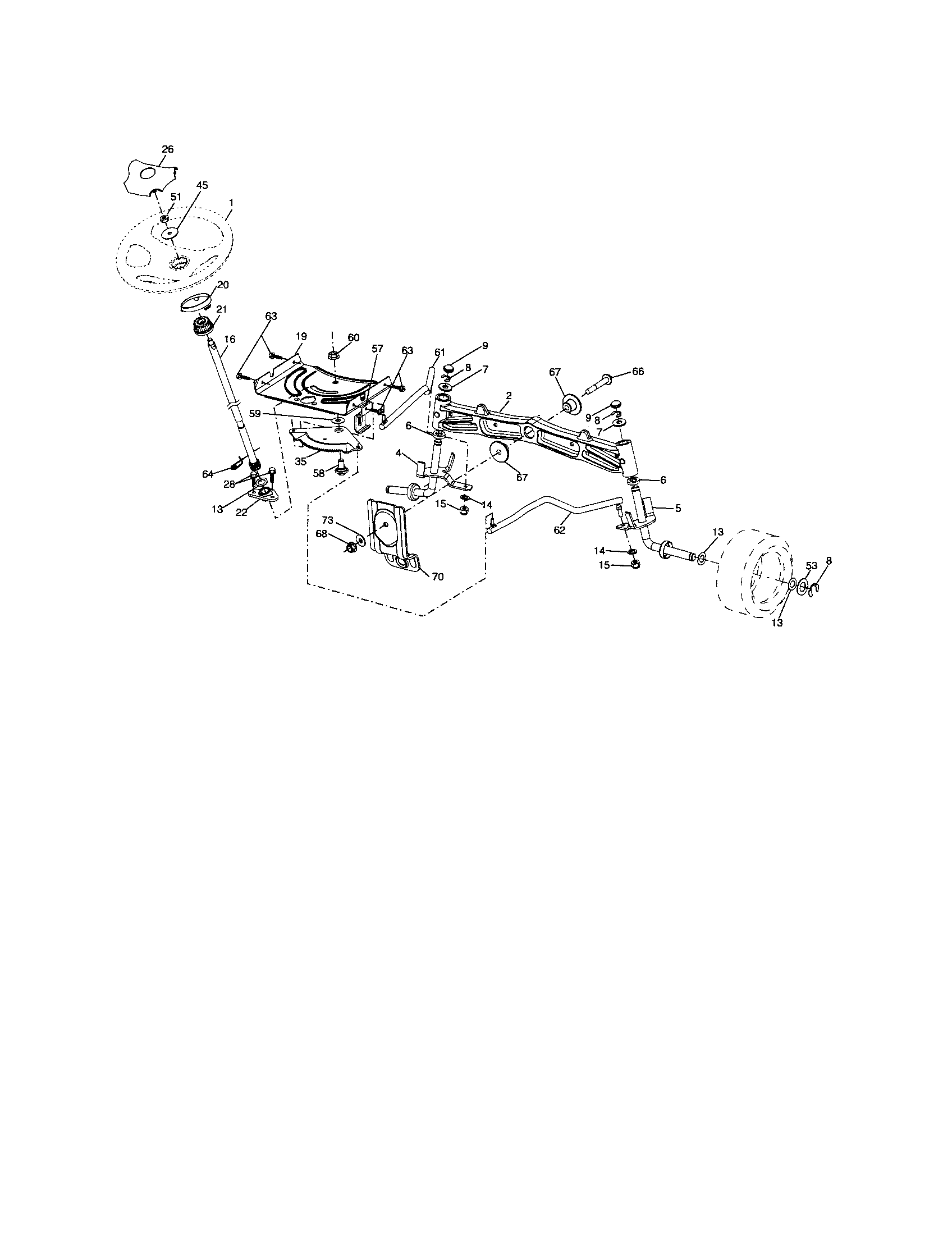 Craftsman 917256960 steering diagram