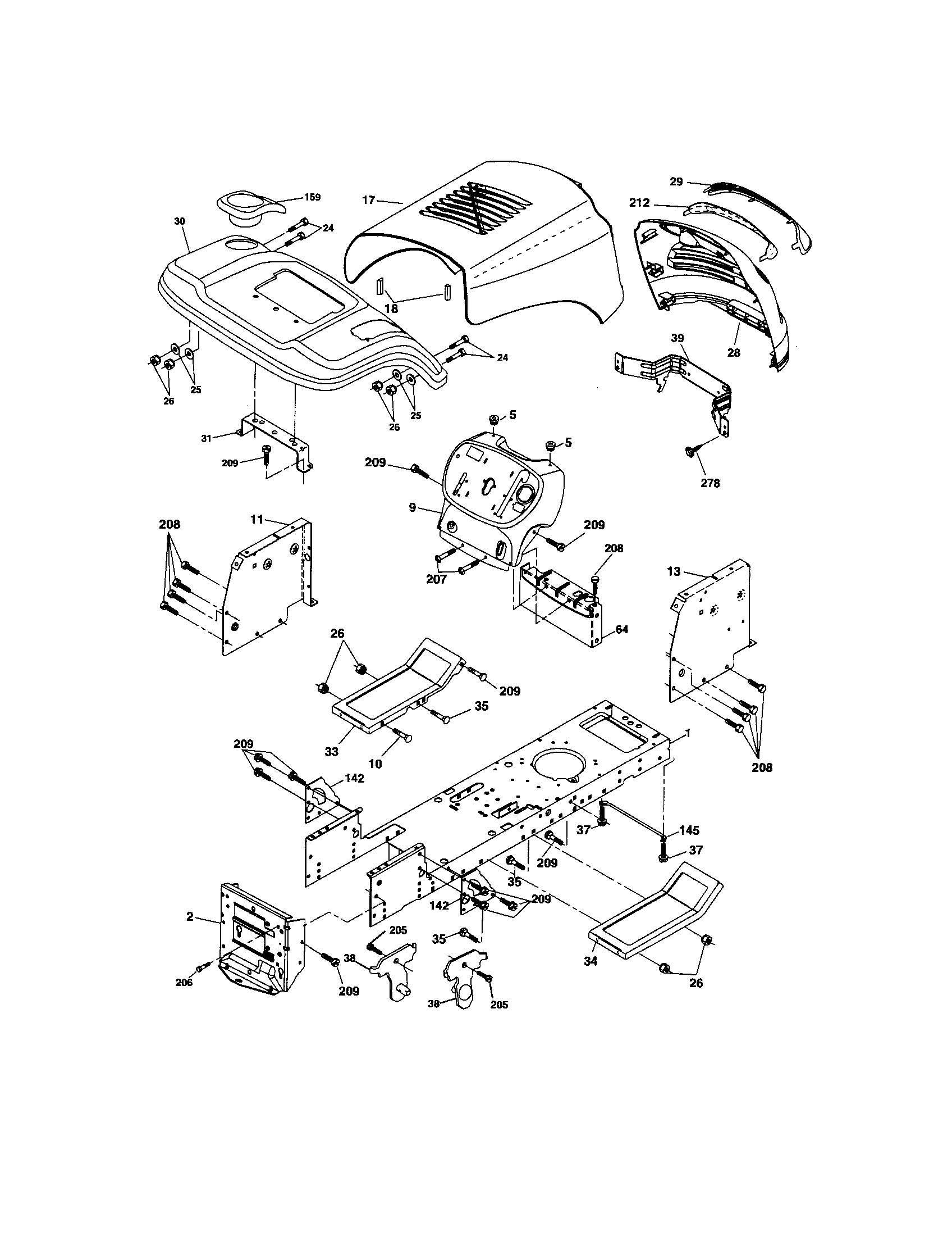 Craftsman 917287032 chassis and enclosures diagram
