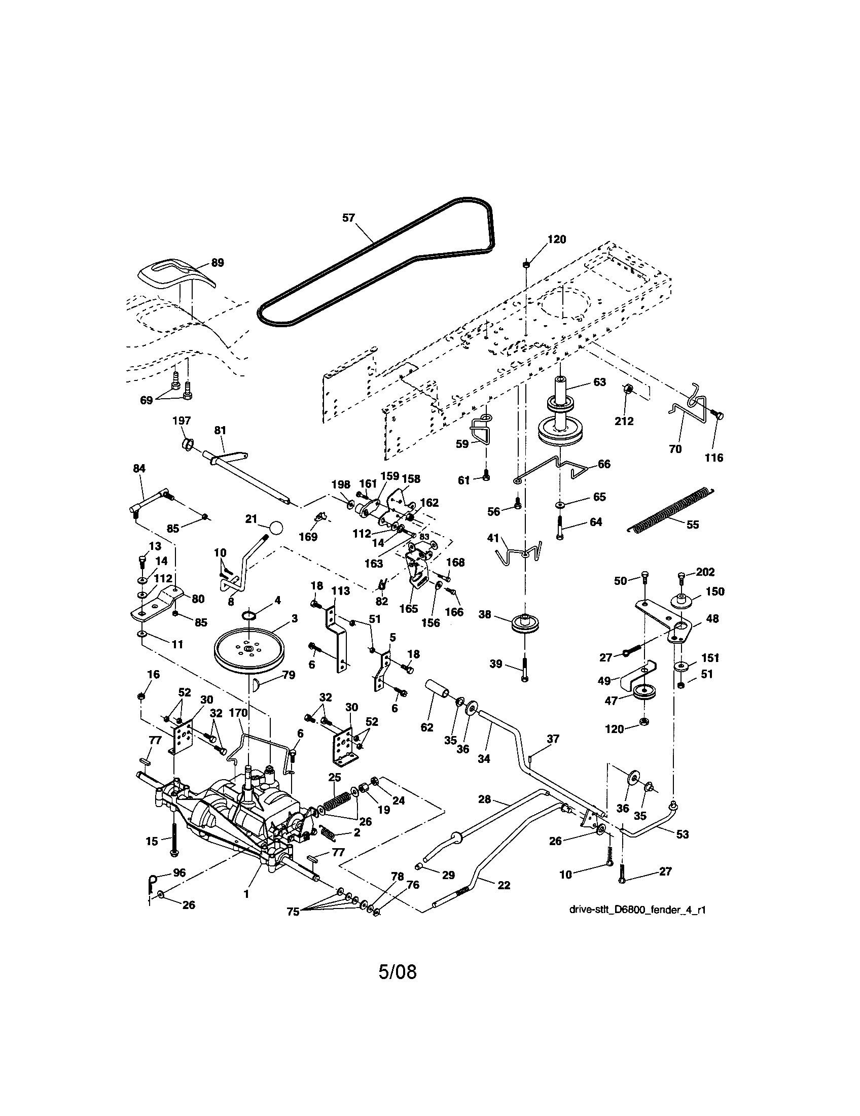 Craftsman 917287032 ground drive diagram