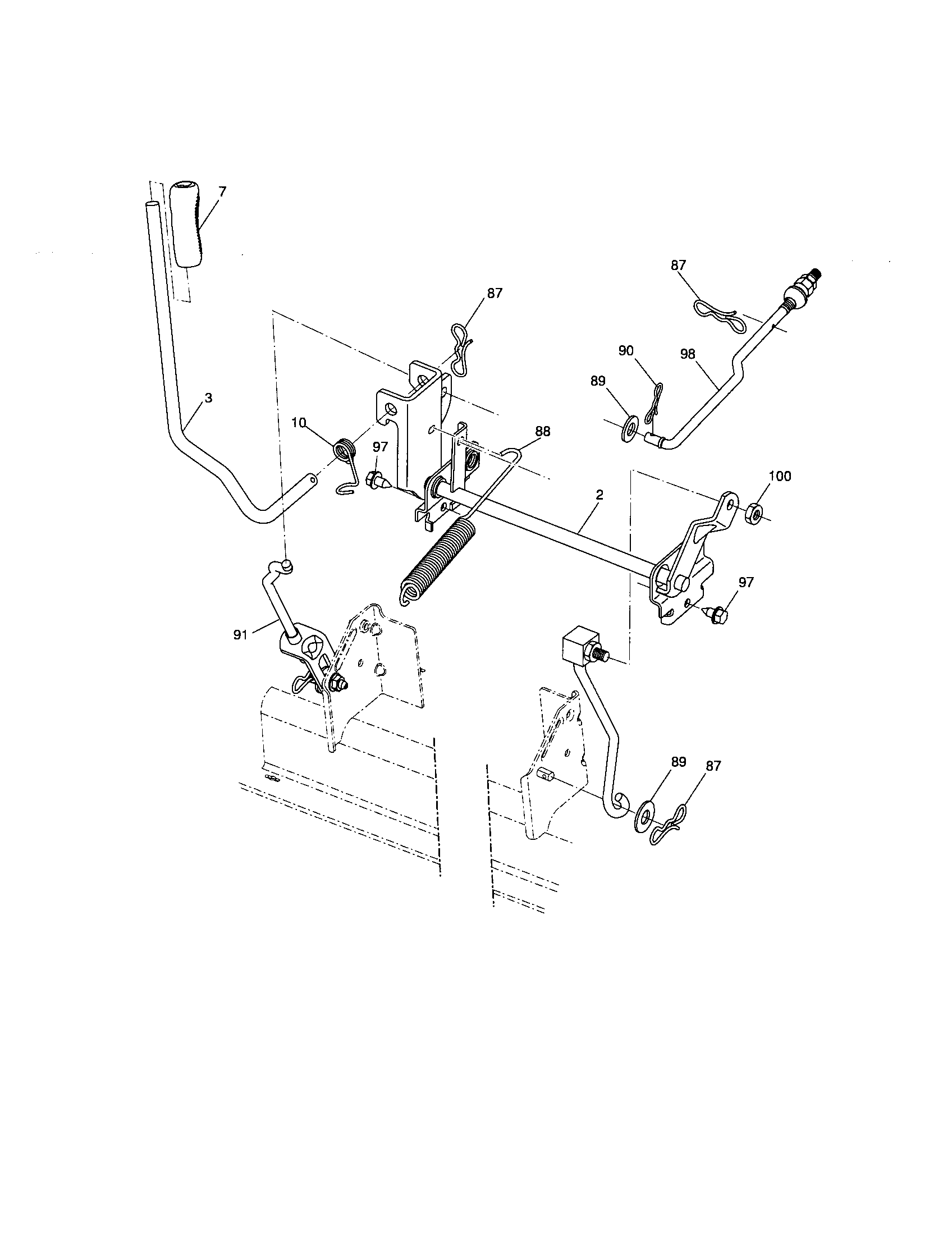 Craftsman 917287341 lift assembly diagram