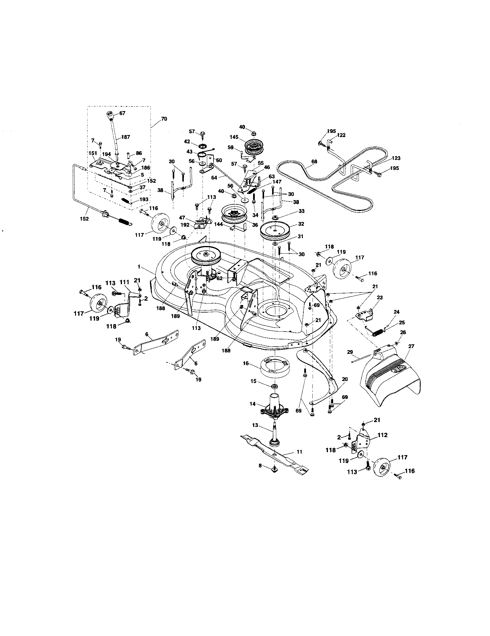 Craftsman 917287341 mower deck diagram