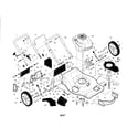 Craftsman 917376741 engine/housing/handle diagram