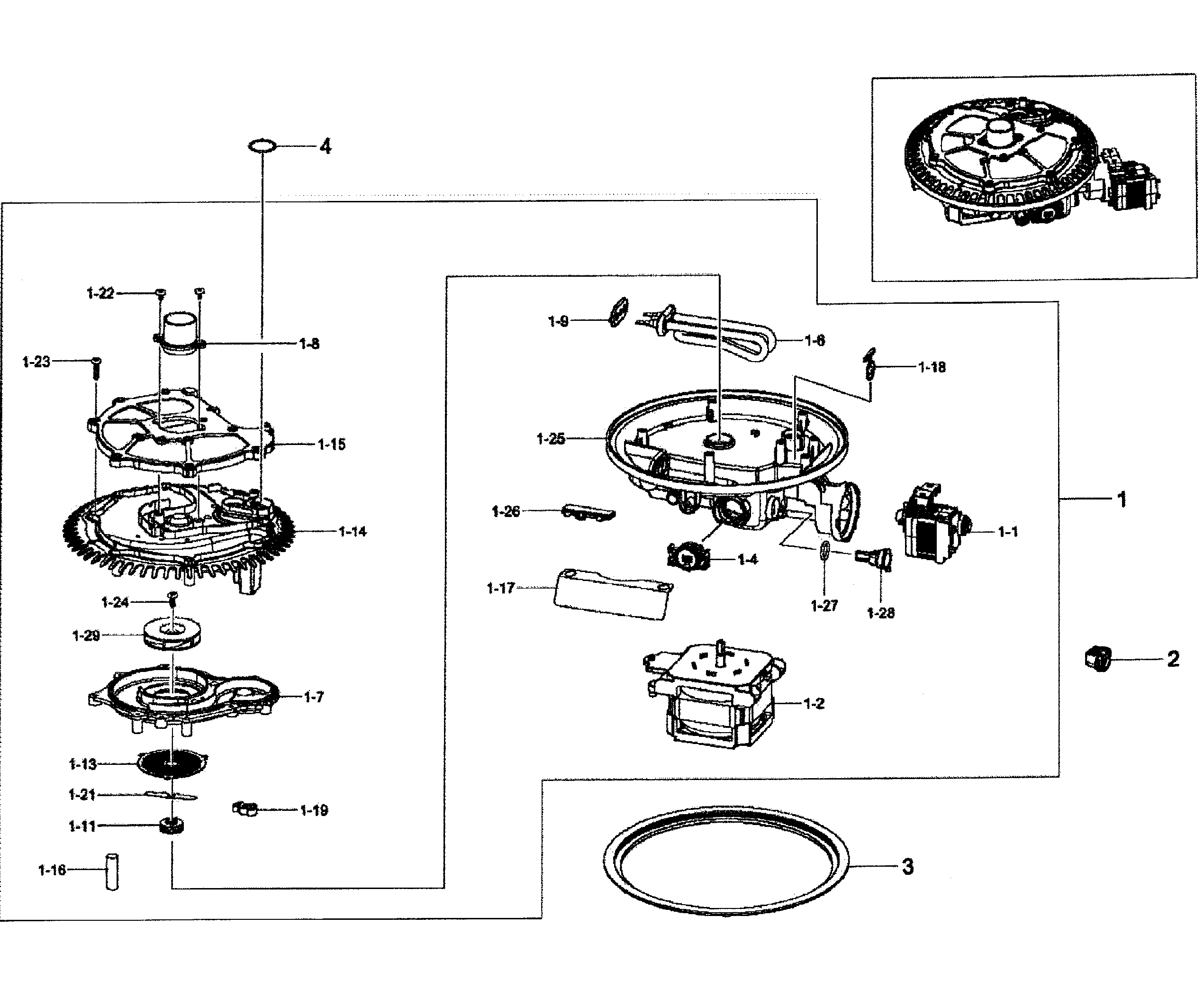 Samsung DW80F600UTS/AA-00 pump assy diagram