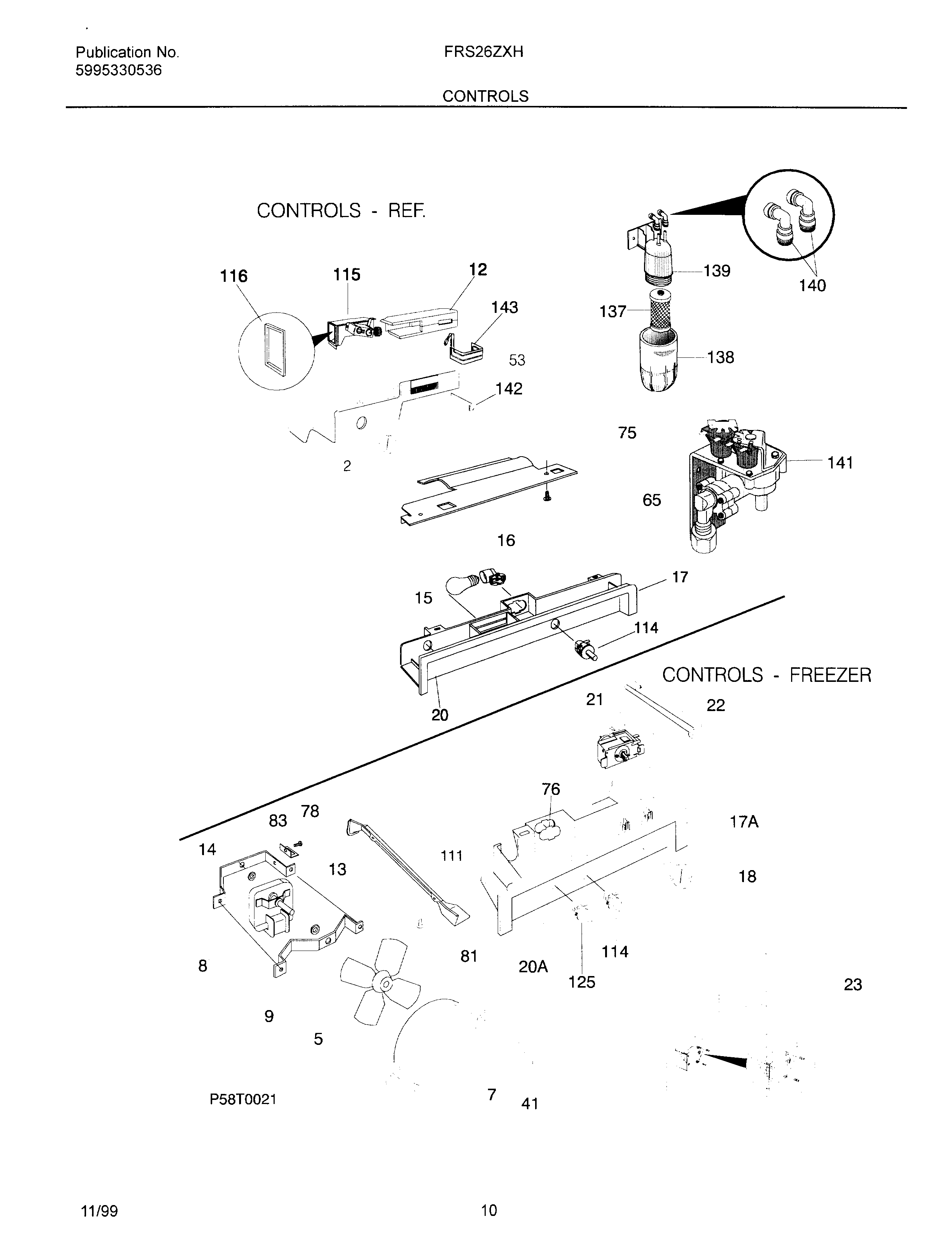 Frigidaire OEMF3-FRS26ZXHW2 controls diagram