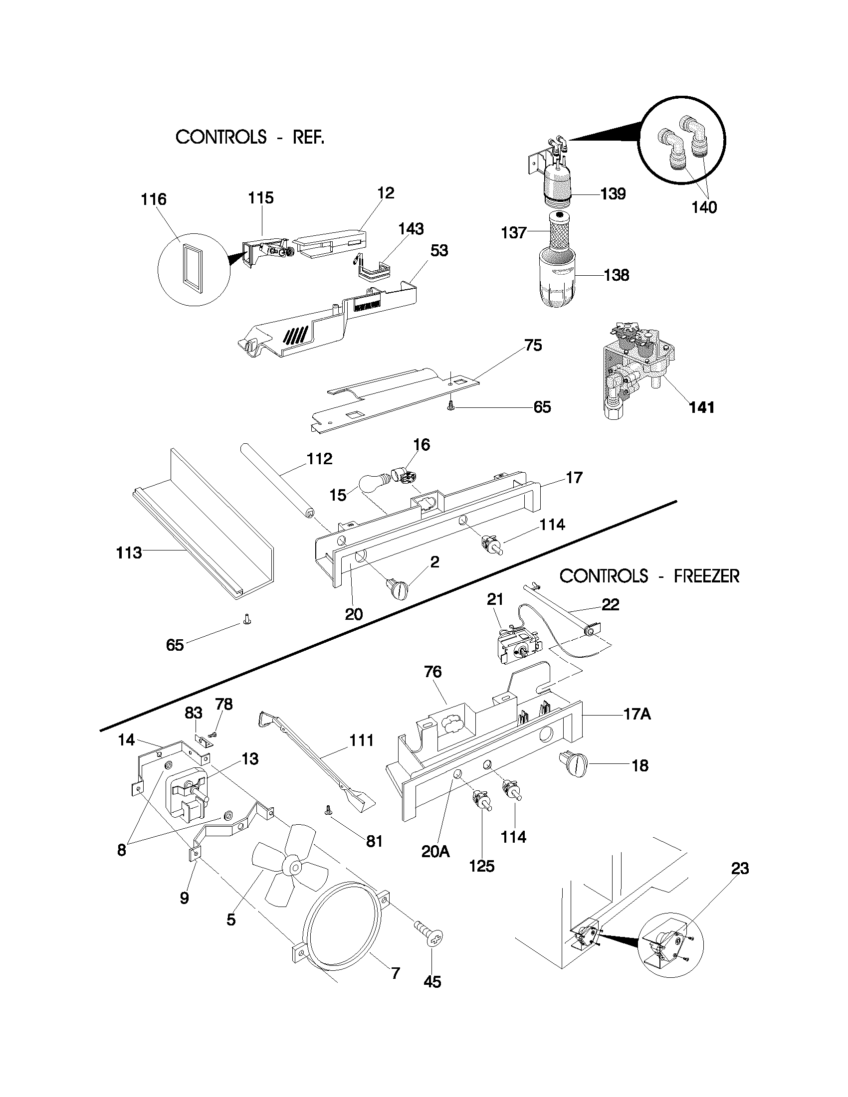Frigidaire FRS20ZGJD2 controls diagram